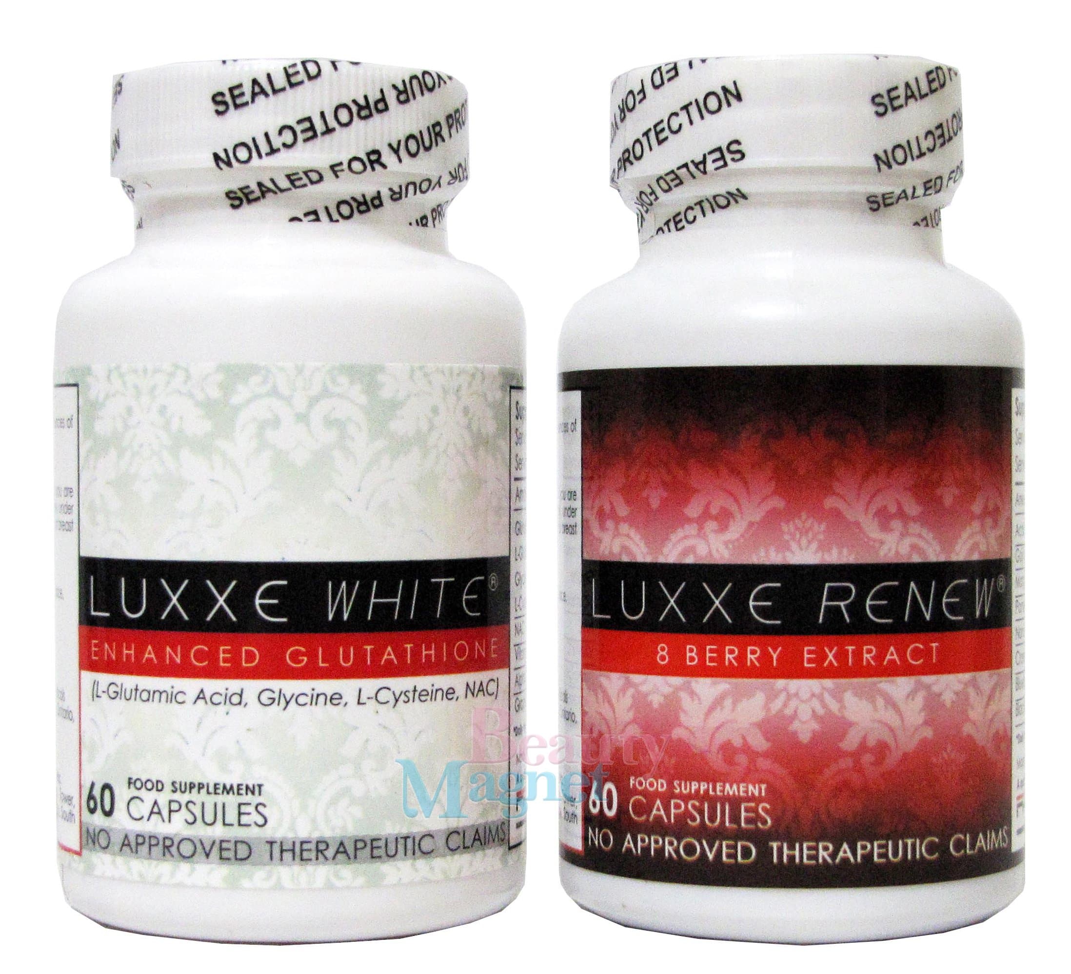Luxxe White Enhanced Glutathione bundle with Luxxe Renew 8 Berry Extract (2 items)