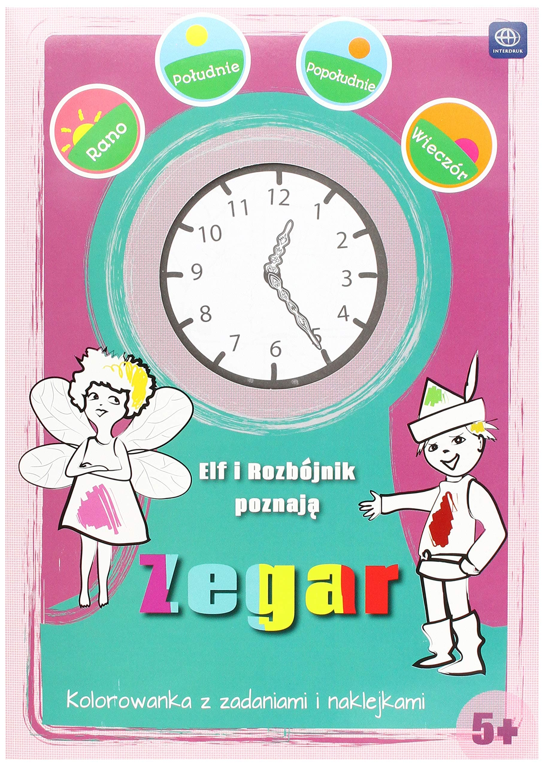 InterdrukMAA4EIR Coloring Book Elf and Highwayman A4 16 with Stickers, Multi-Color