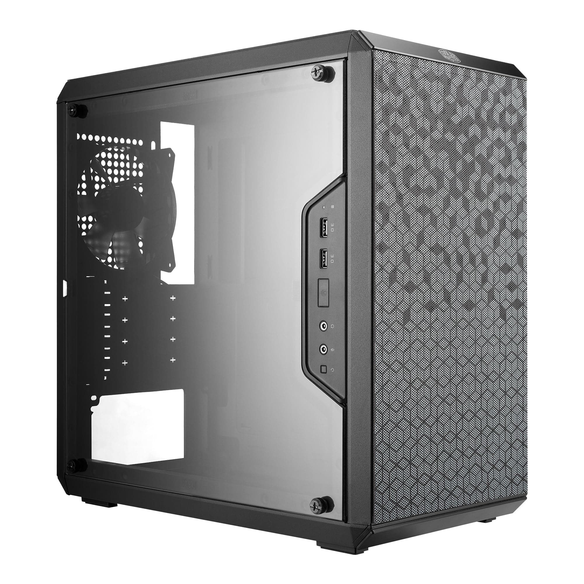 MasterBox Q300L Micro-ATX Tower with Magnetic Design Dust Filter, Transparent Acrylic Side Panel, Adjustable I/O & Fully Ventilated Airflow, Black (MCB-Q300L-KANN-S00)