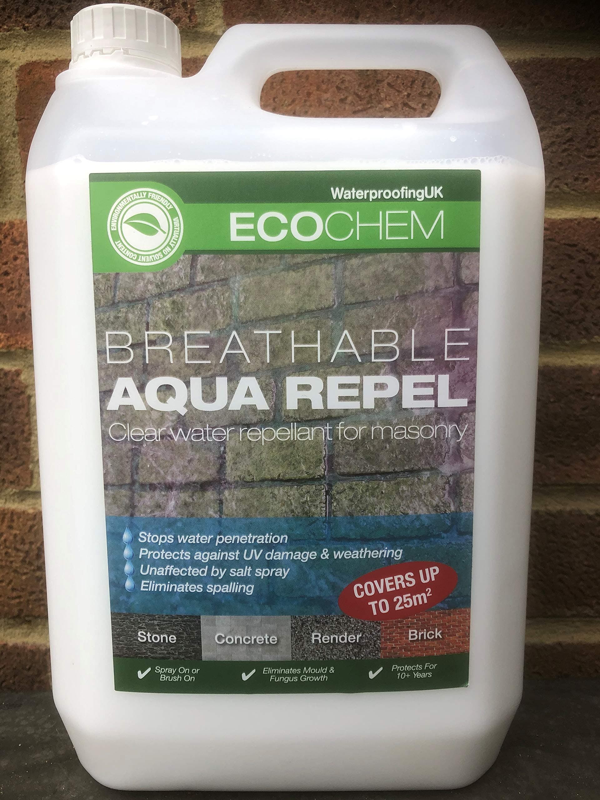 Aqua-Repel Breathable Clear Water Repellent for Masonry - 5L
