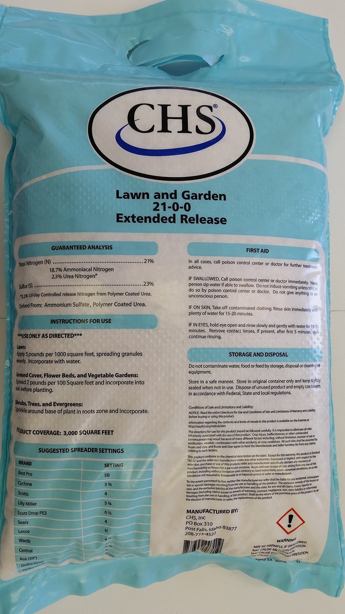 CHS Lawn and Garden 21-0-0 Extended Release 15#