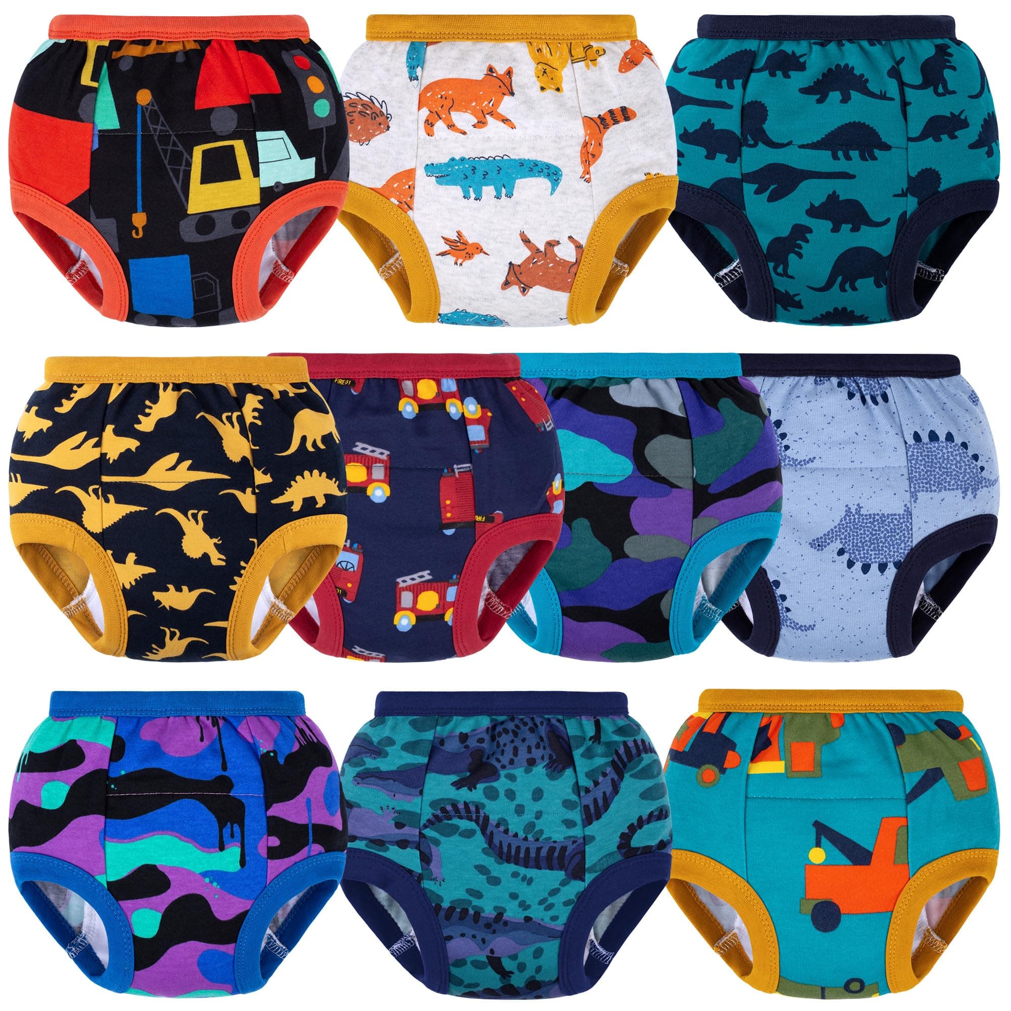 BIG ELEPHANT Toddler Training Pants, Soft Cotton Absorbent Training Underwear for Baby Boys & Girls, 12 Months - 9 Years