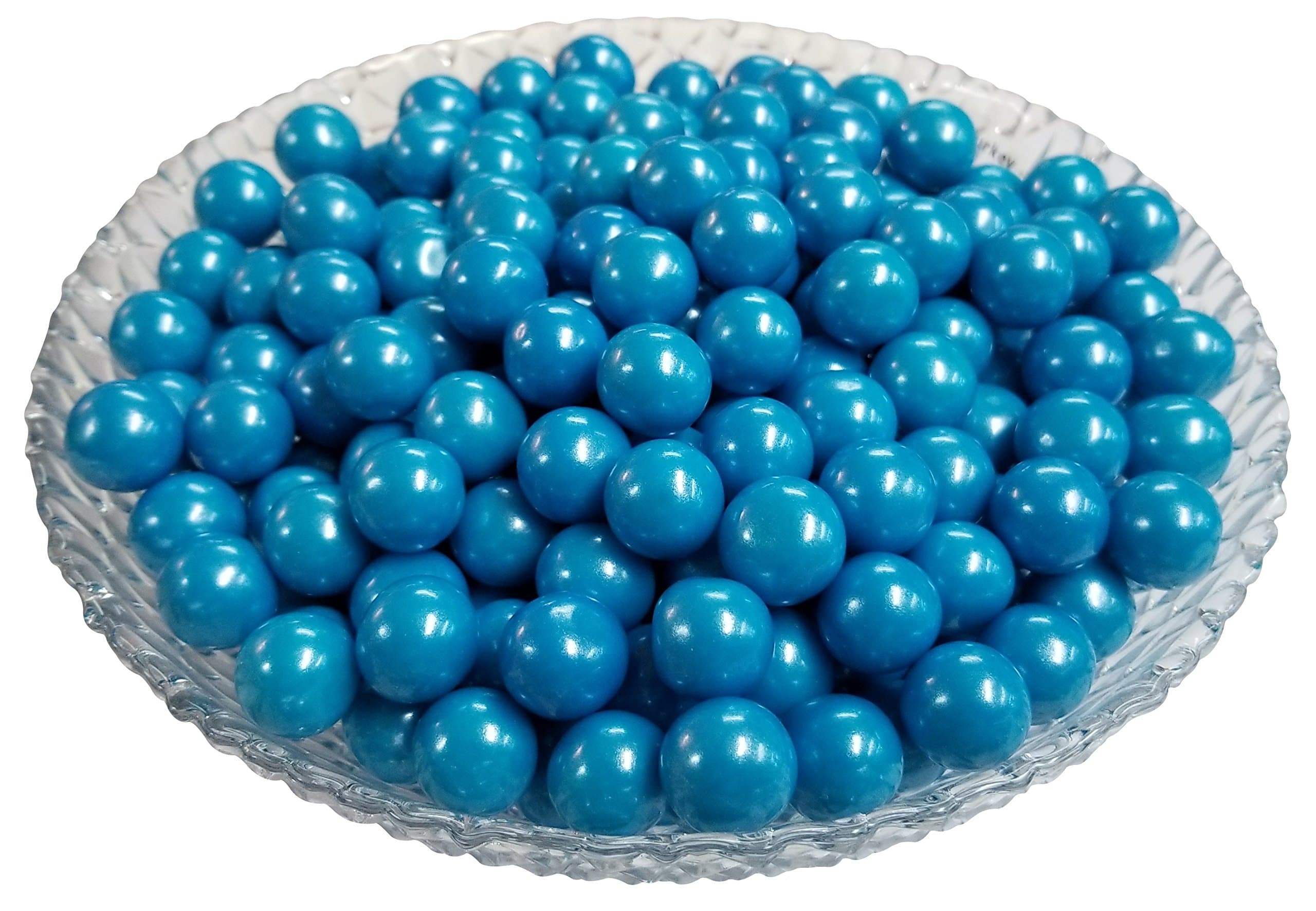 Mini Glimmer Gumballs 0.5 Inch (Blue, 2 Pounds)