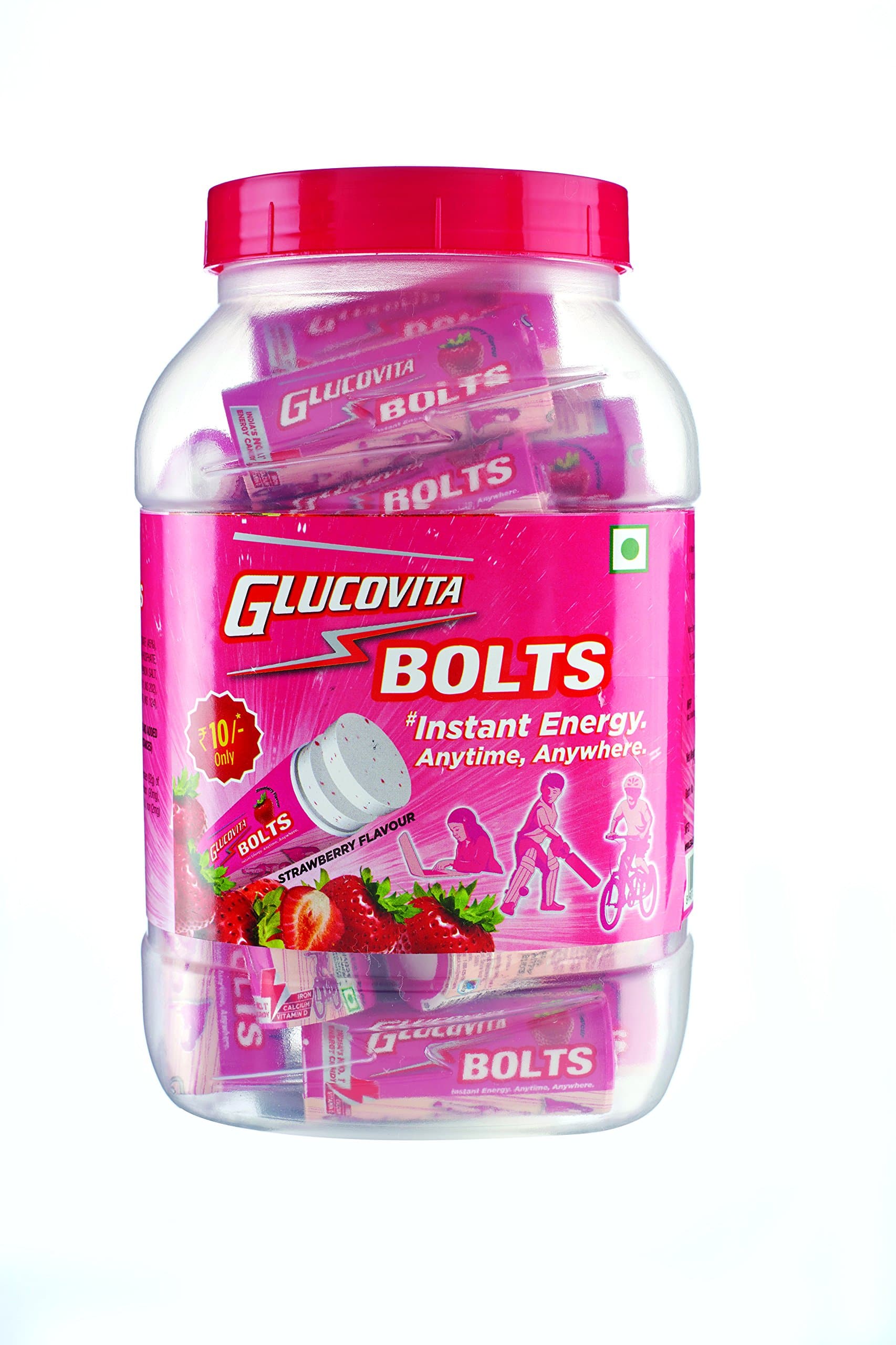 Bolts - Jar Pack 20 Pieces (Strawberry)