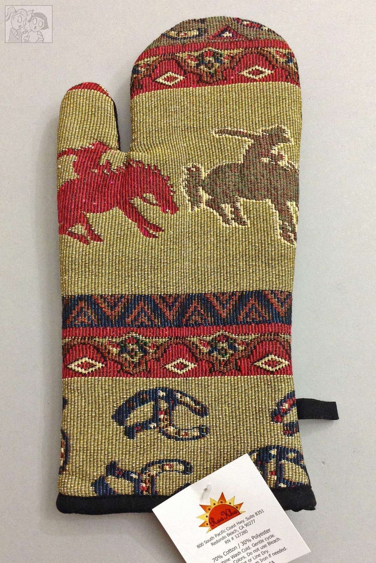 Bronocos Oven Mitt Southwestern Style Cowboy