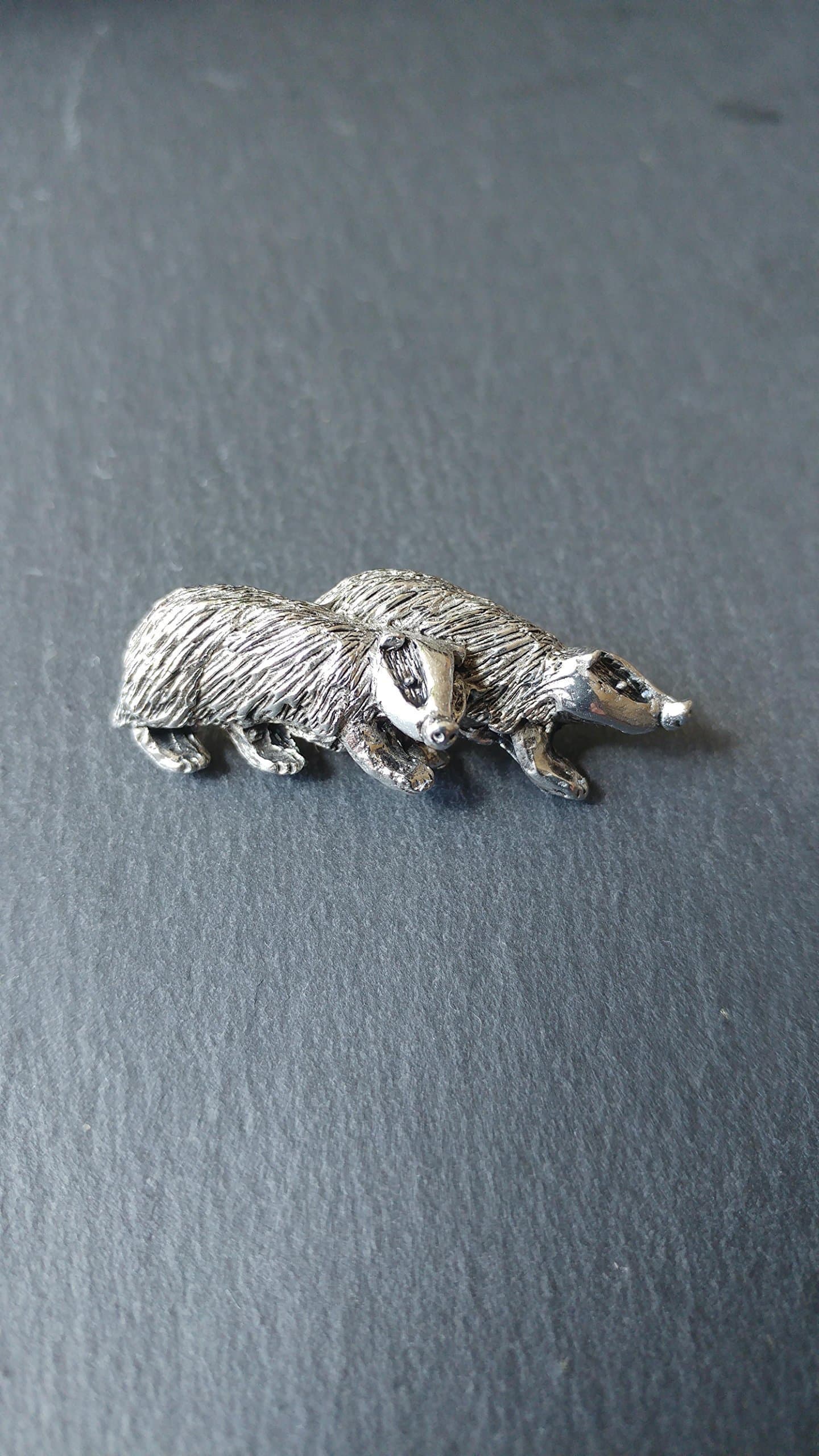 Badger Brooch - Handmade and Designed by SJH Designs