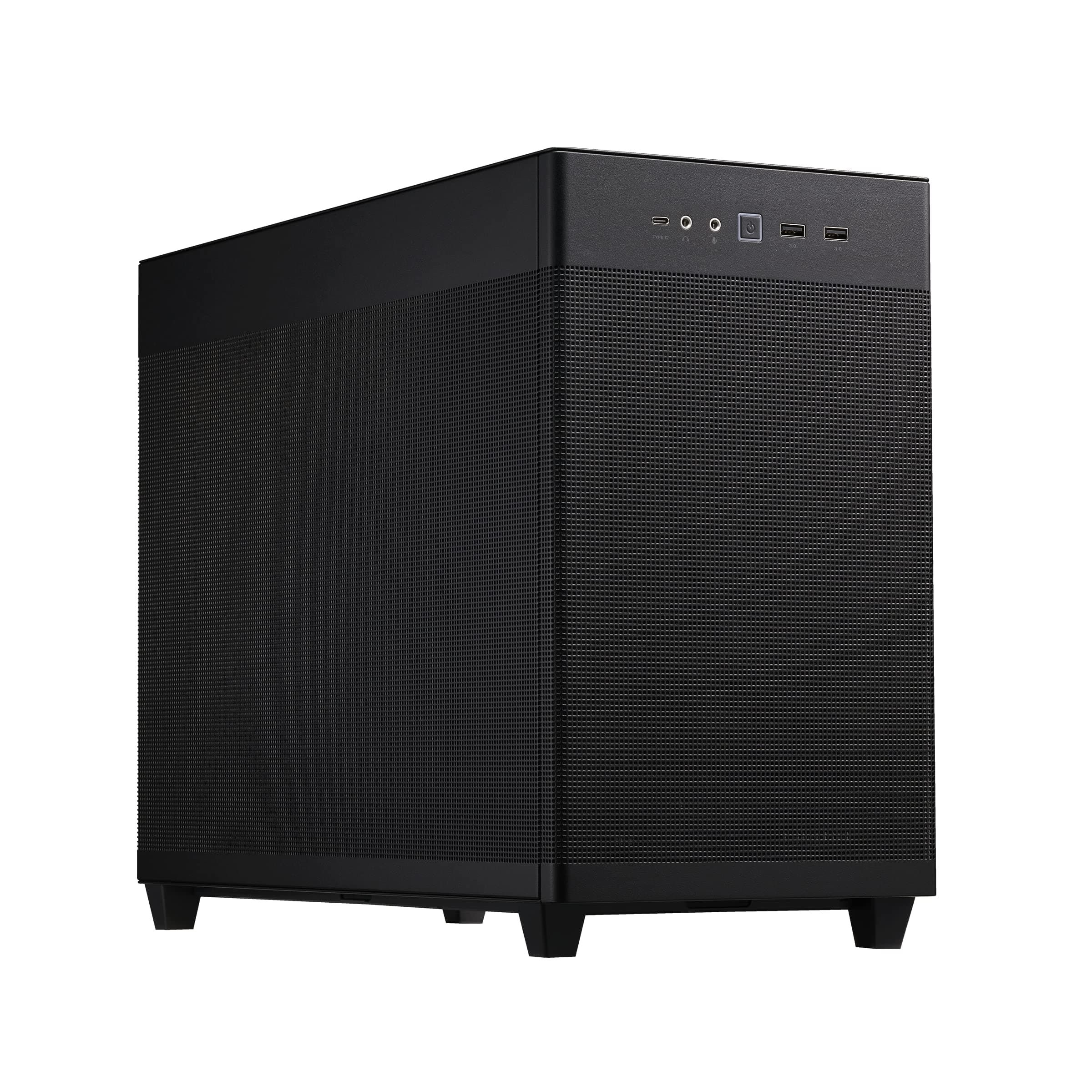 Prime AP201 33-Liter MicroATX Black case with Tool-Free Side Panels and a Quasi-Filter mesh, with Support for 360 mm Coolers, Graphics Cards up to 338 mm Long, and Standard ATX PSUs