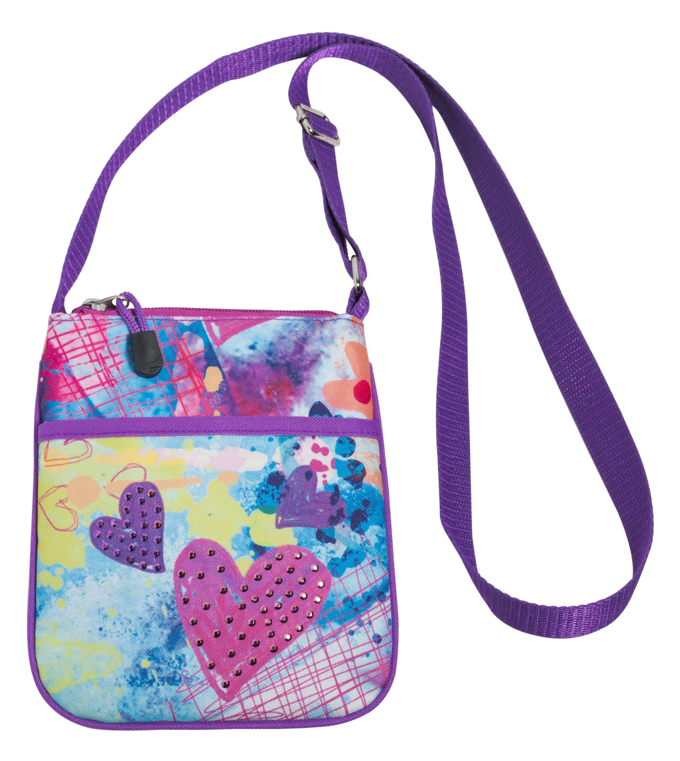 3C4G Sparkling Hearts Mini Cross-Body Bag