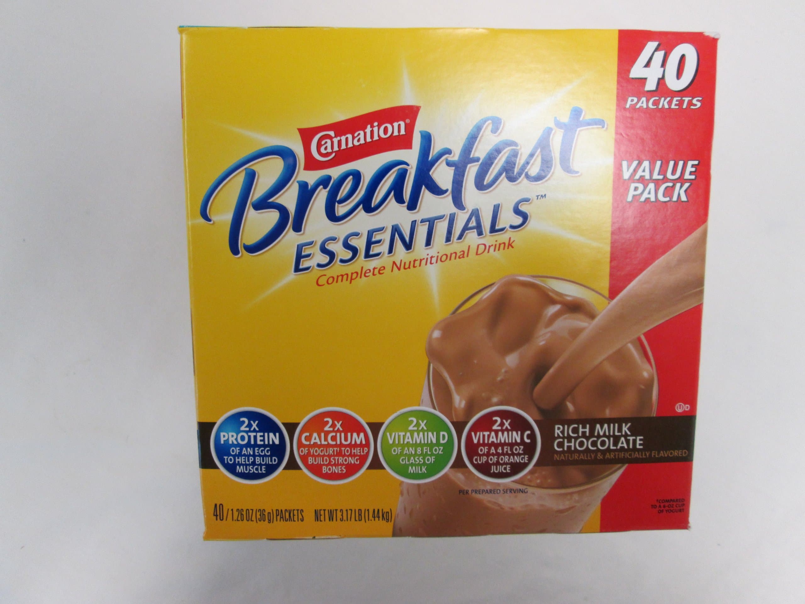Carnation Breakfast Essentials 40-1.26oz Packets - Rich Milk Chocolate