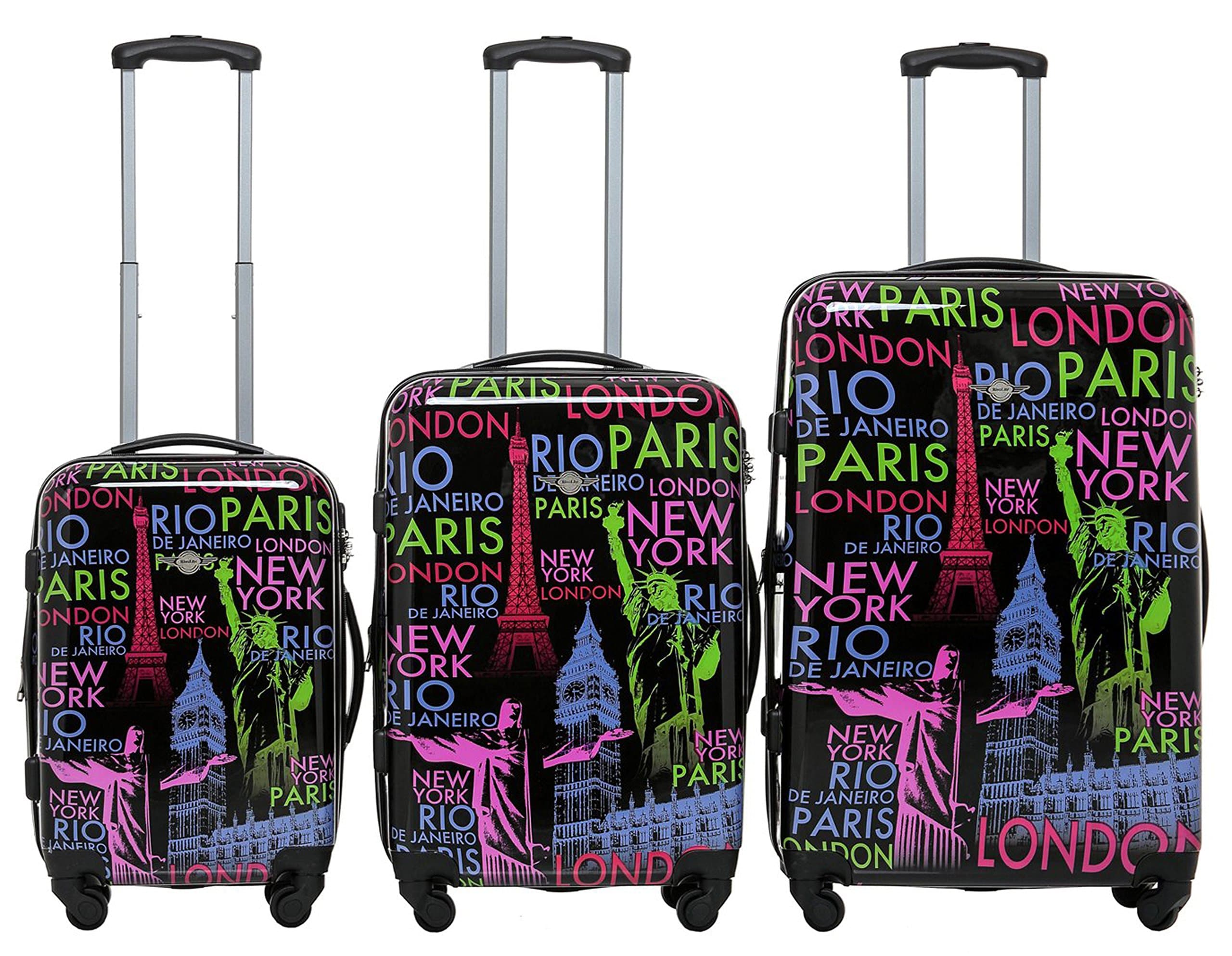 Word 3 Piece Expandable Hardside Spinner Luggage Set (Word)