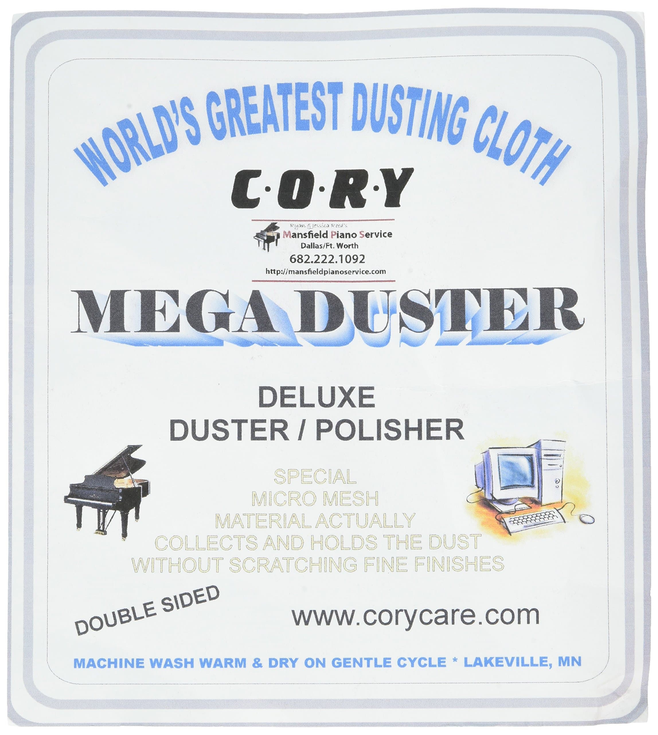 Mega-Duster. The World's Greatest Dusting Cloth For Pianos