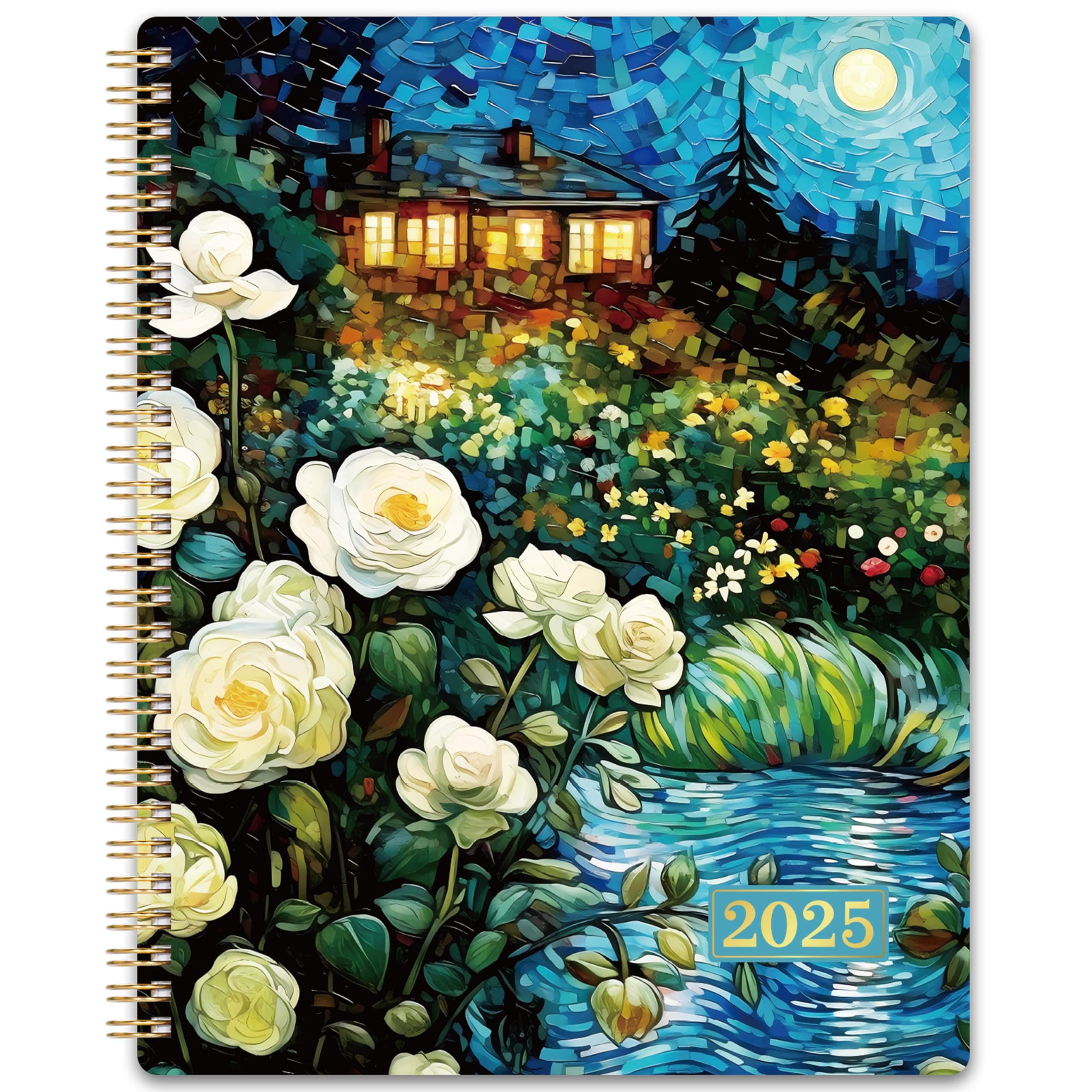 2025 Planner - Weekly & Monthly Planner 2025, Runs from Jan 2025 to Dec 2025, 8" x 10", Weekly & Monthly Spreads, Tabs, Twin-Wire Binding, Check Boxes