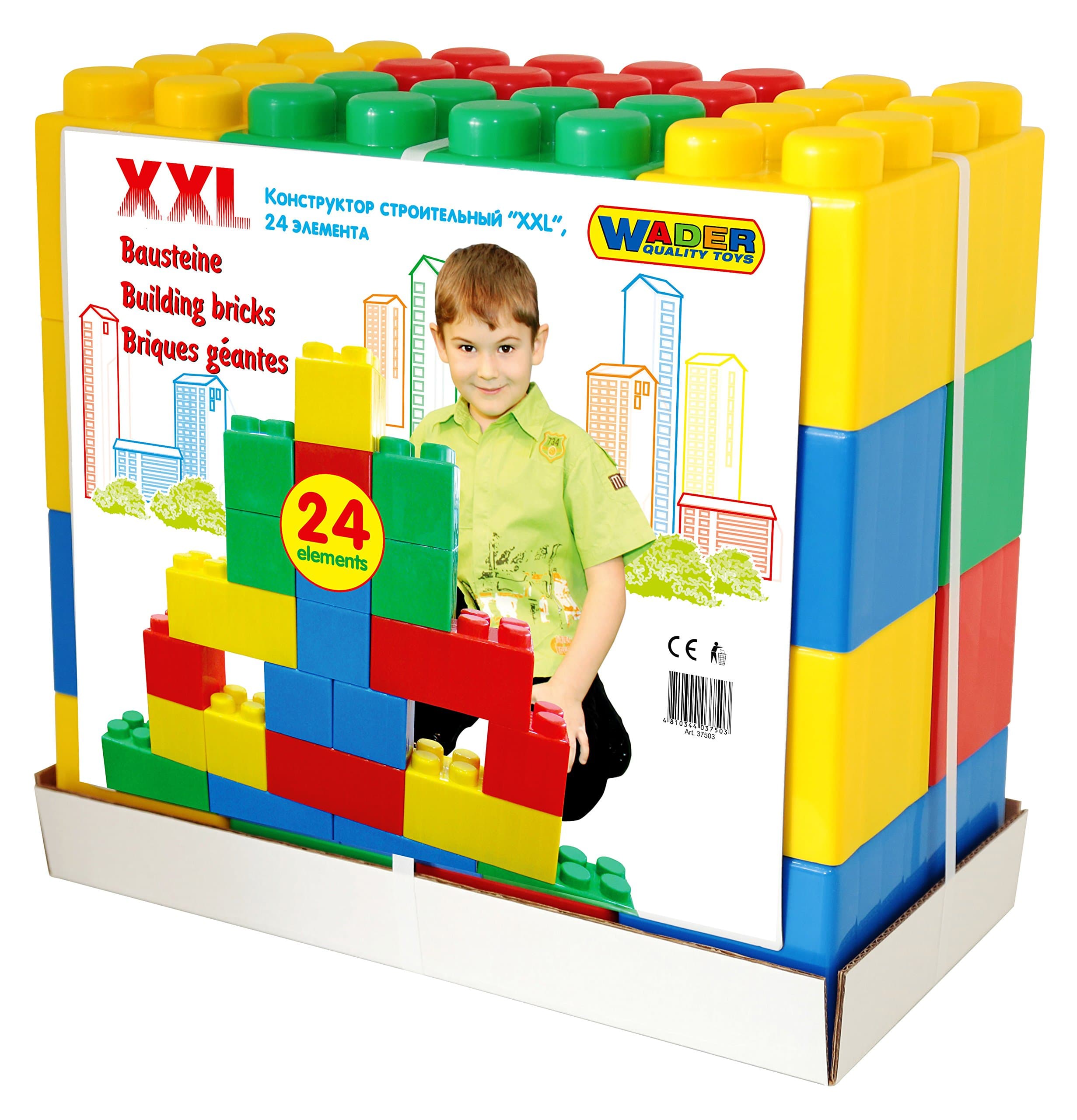 Wader Playing & Construction - XXL Building Bricks - 24 Pieces