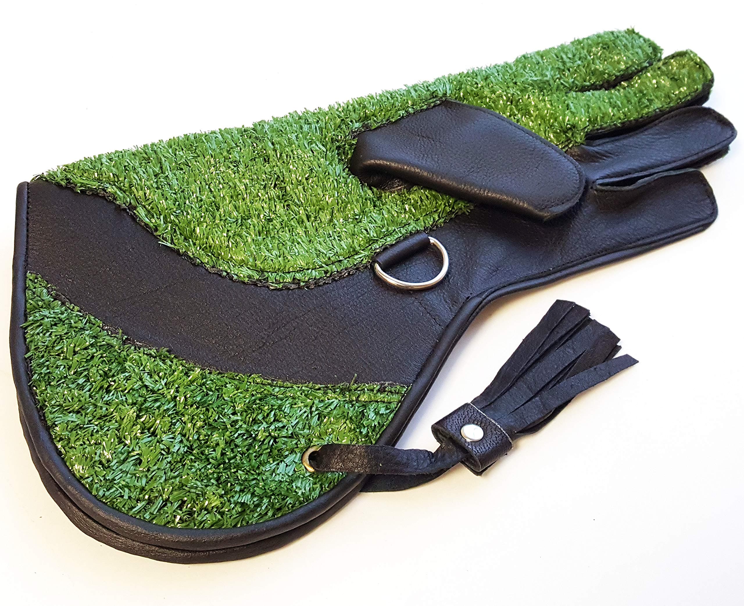 Quality 2 Layer Cow Hide Leather Falconry Gloves/Pet Gloves/Bird Handling Gloves With Artificial Grass.