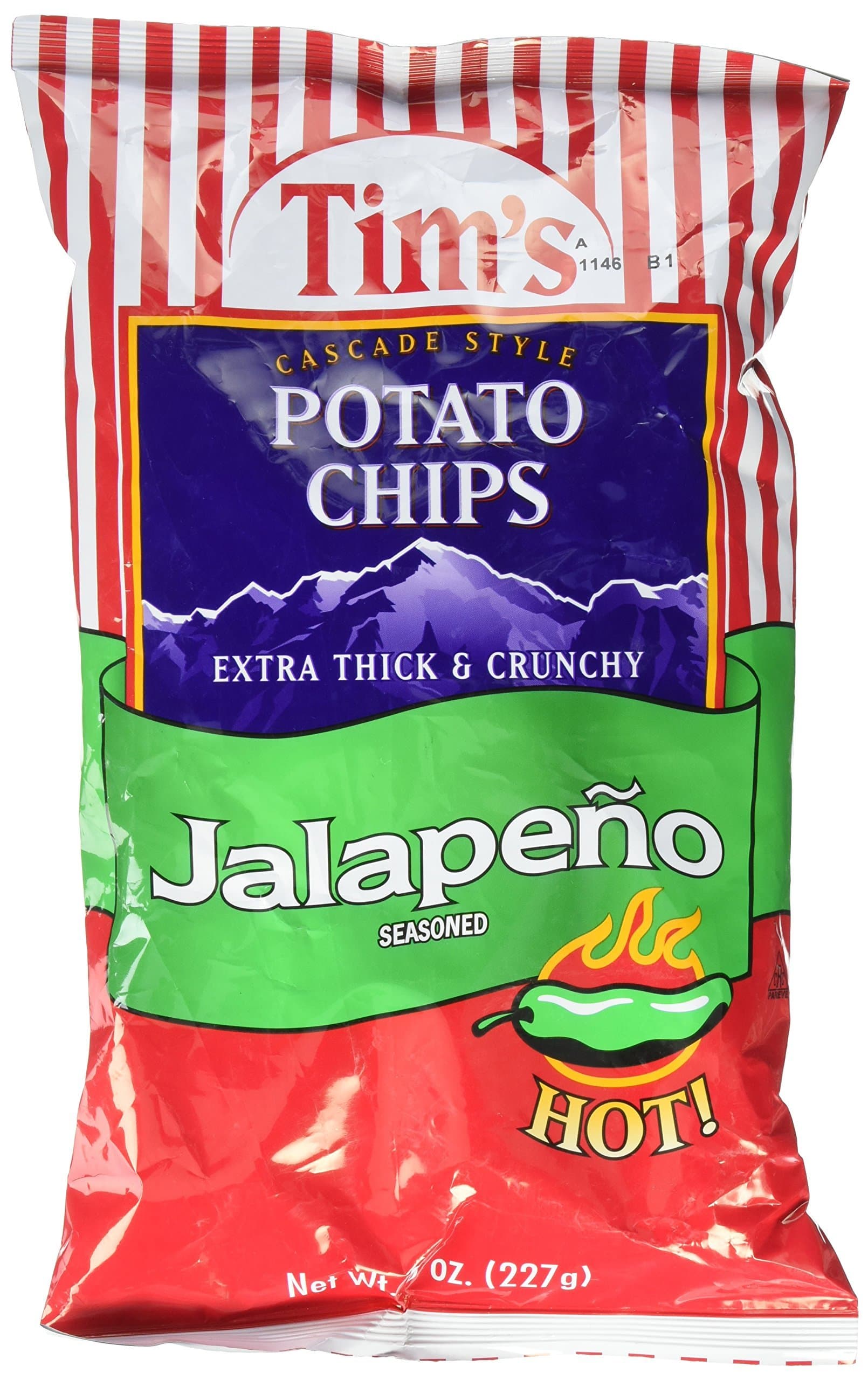 Tims, Jalapeno Chips, 8 Ounce bag