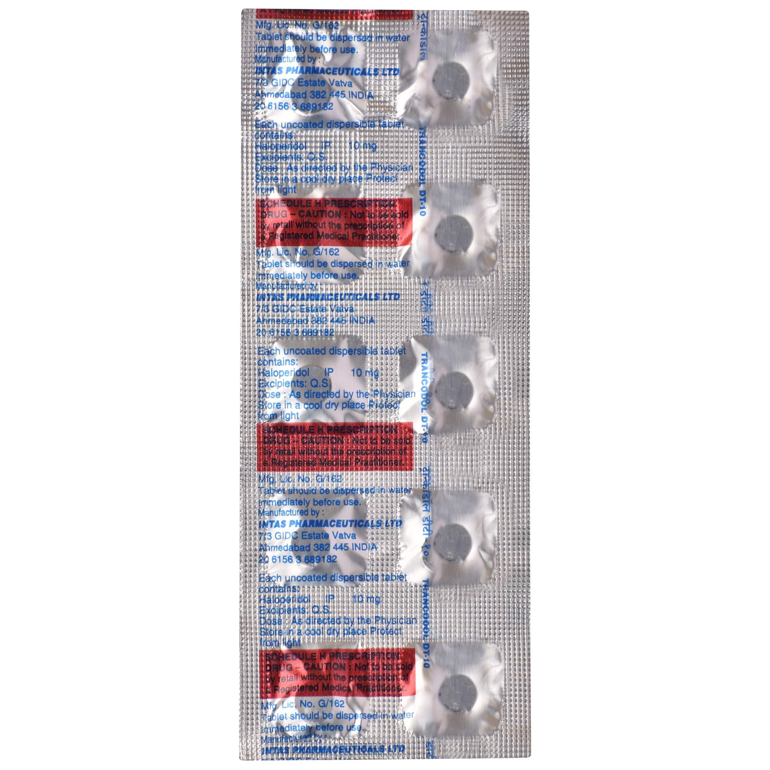 Trancodol DT - 10 - Strip of 10 Tablets