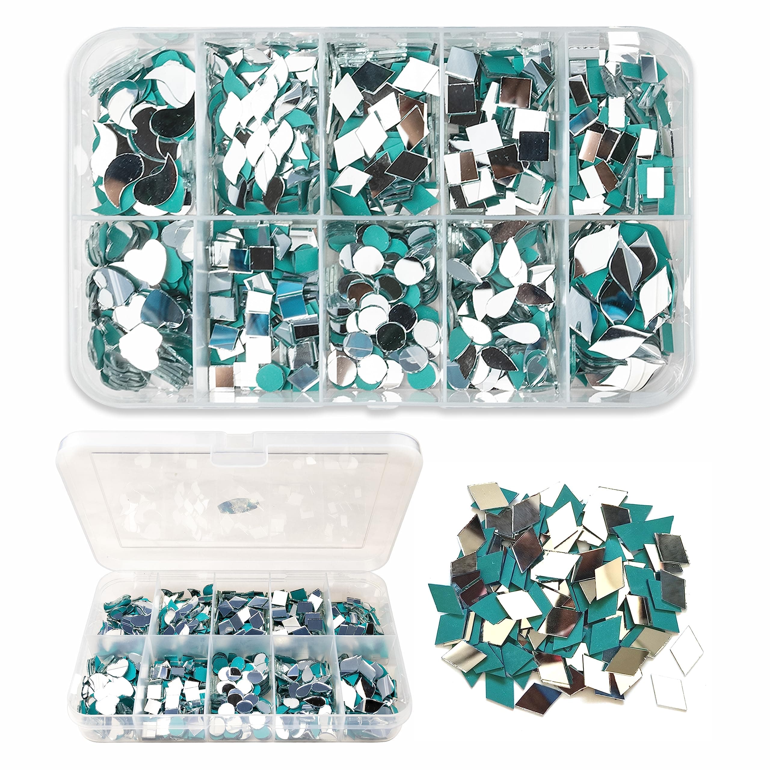 Twinster Mirrors for Craft Work (10 Different Shapes, 1600 Total Pieces) Lippan Art Craft Materials Kit Decorative Mirrors DIY Best Kit