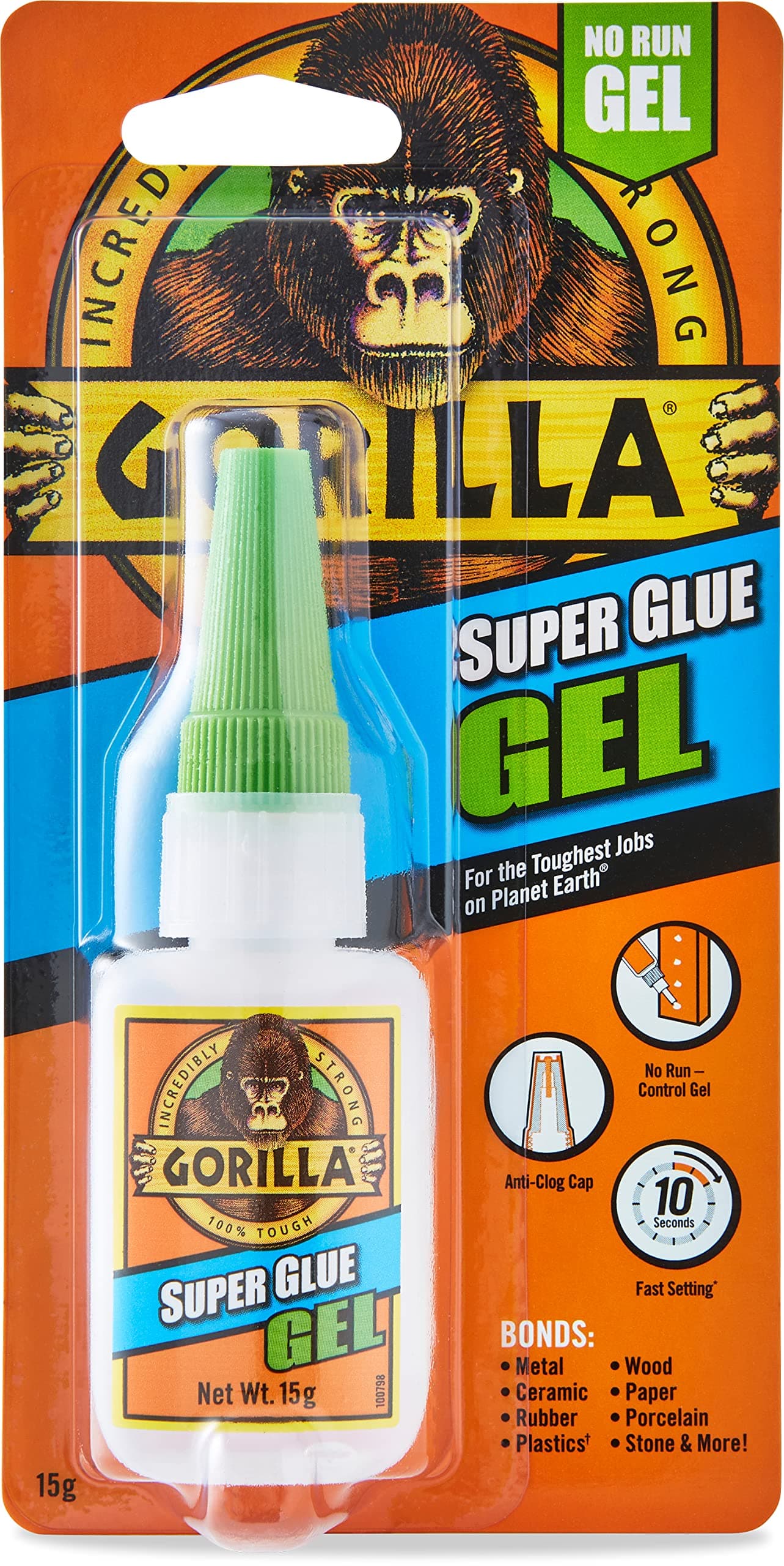 Gorilla Super Glue Gel (Clear, 15 Grams)
