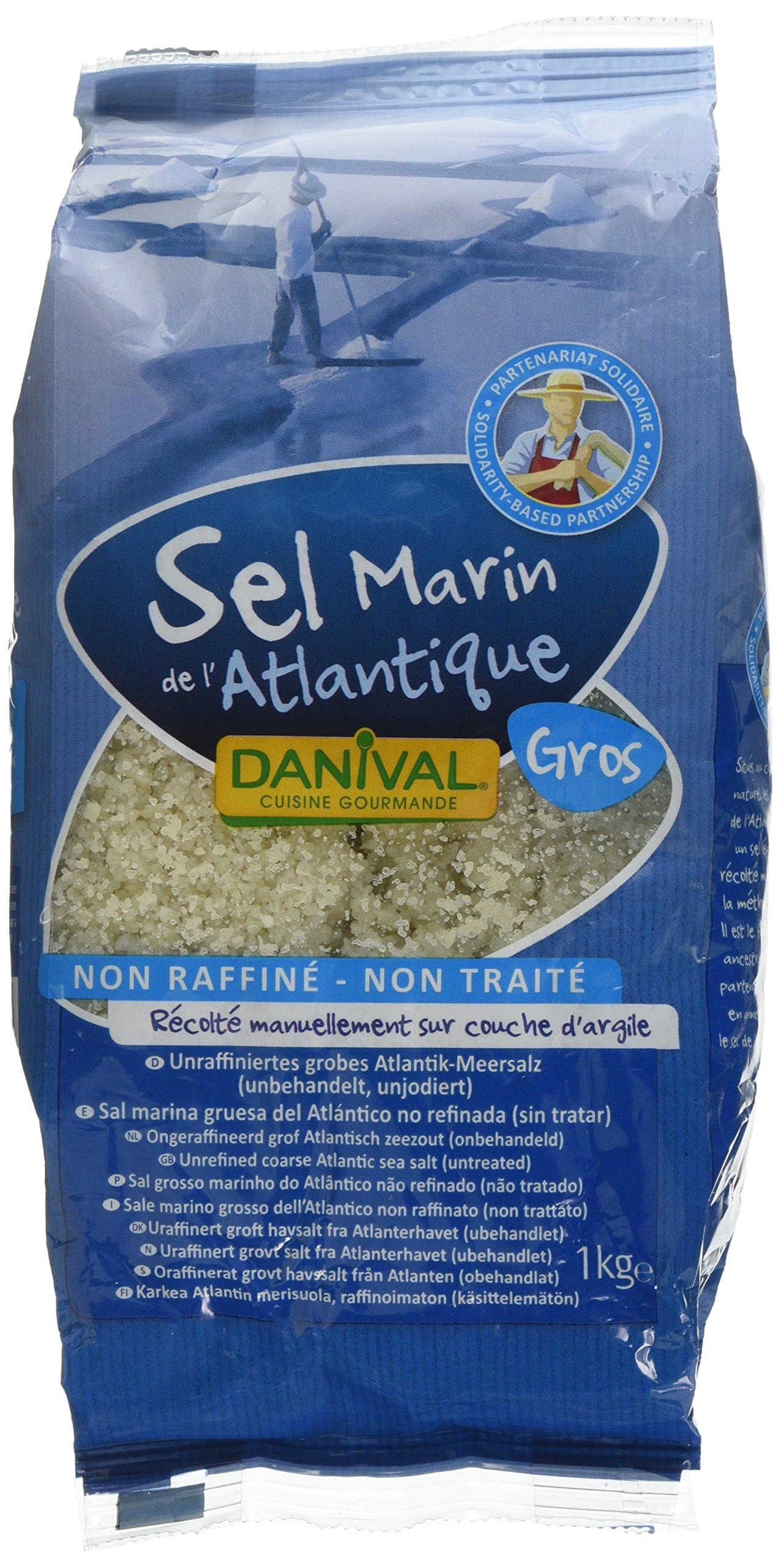 Danival Unrefined Coarse Sea Salt, 1 kg
