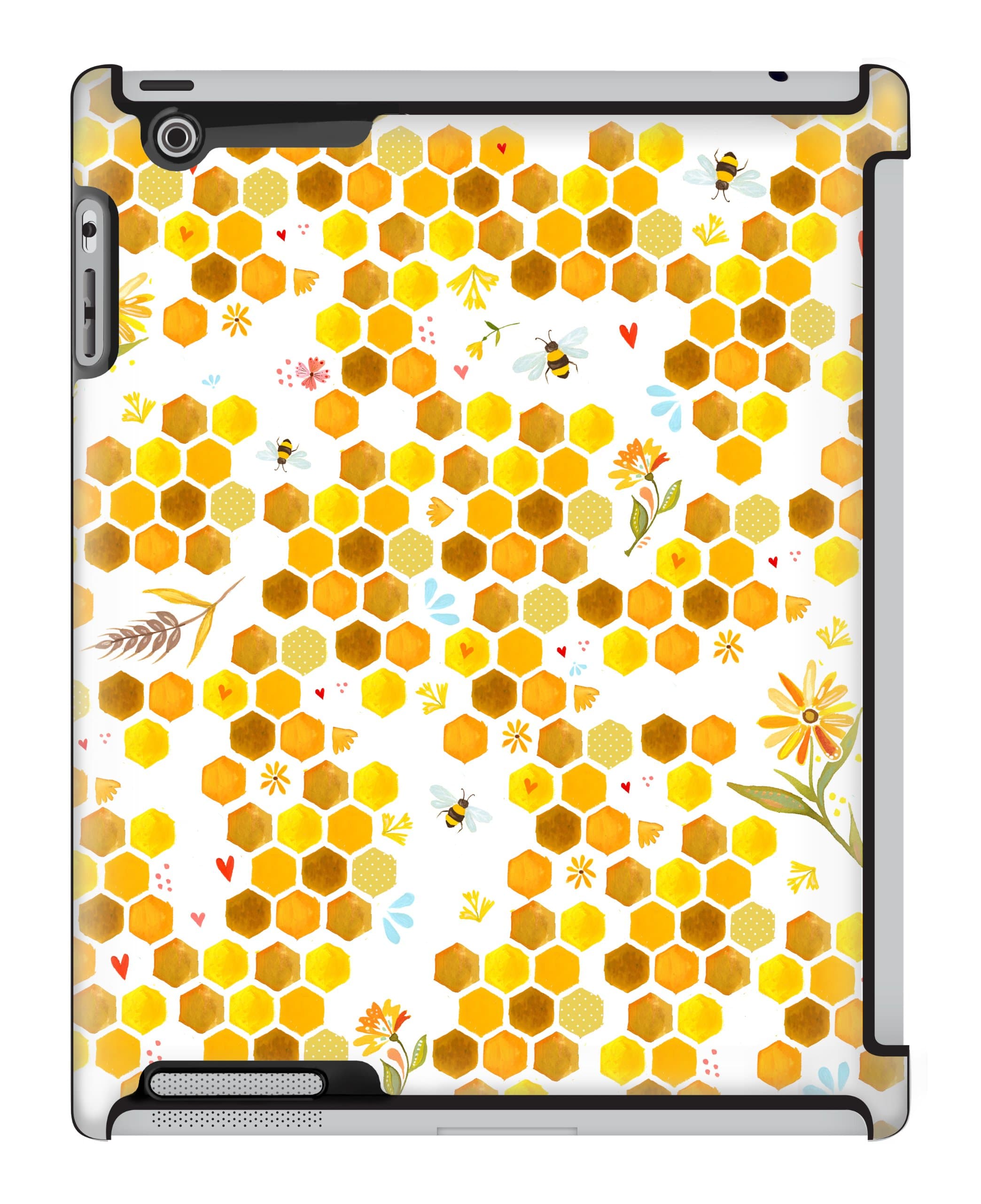 Uncommon LLC Katie Daisy Sweet As Honey Deflector Hard Case for iPad 2/3/4 (C0050-UT)