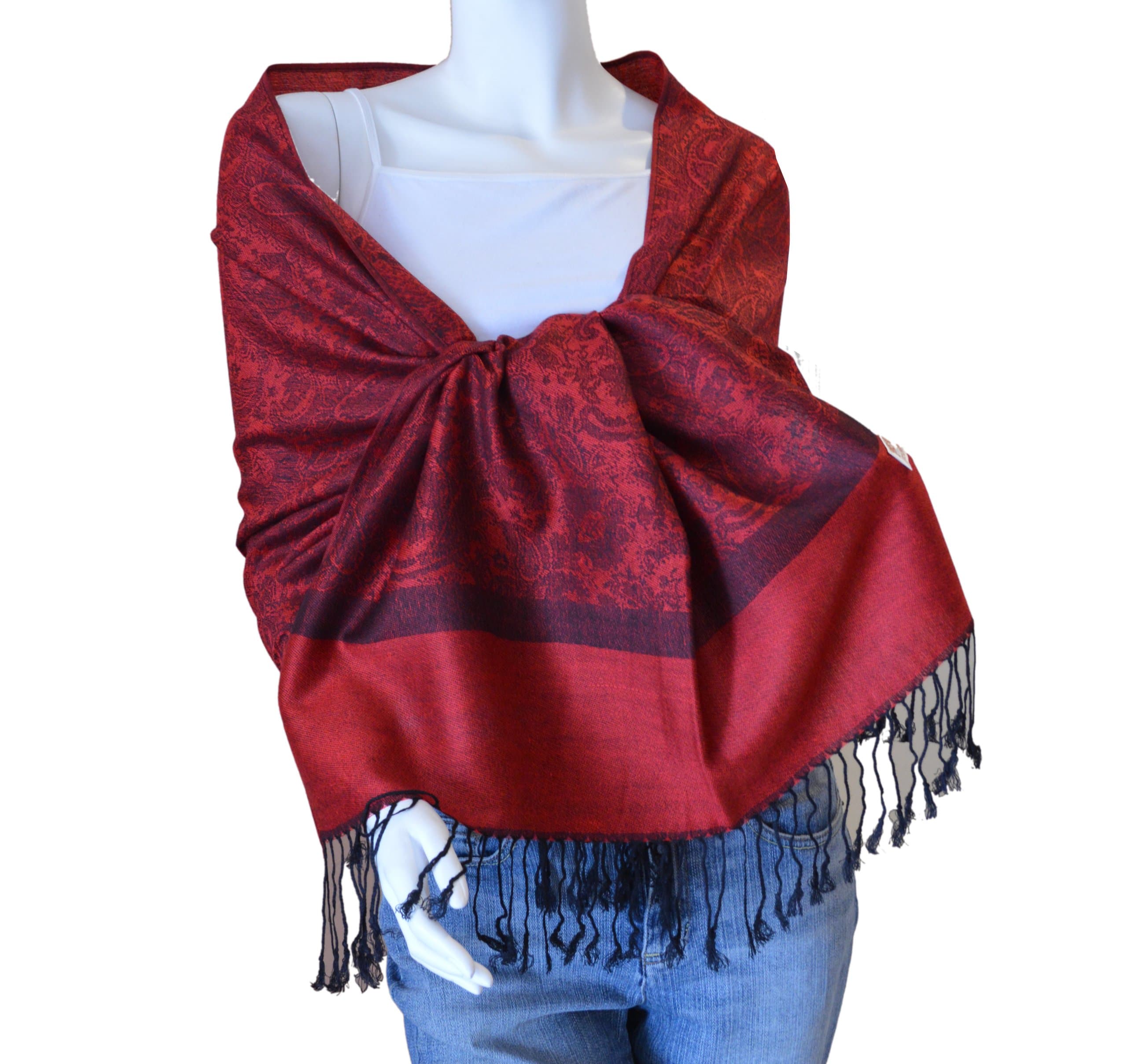 Jacquard Pashmina Paisley Shawl #LC