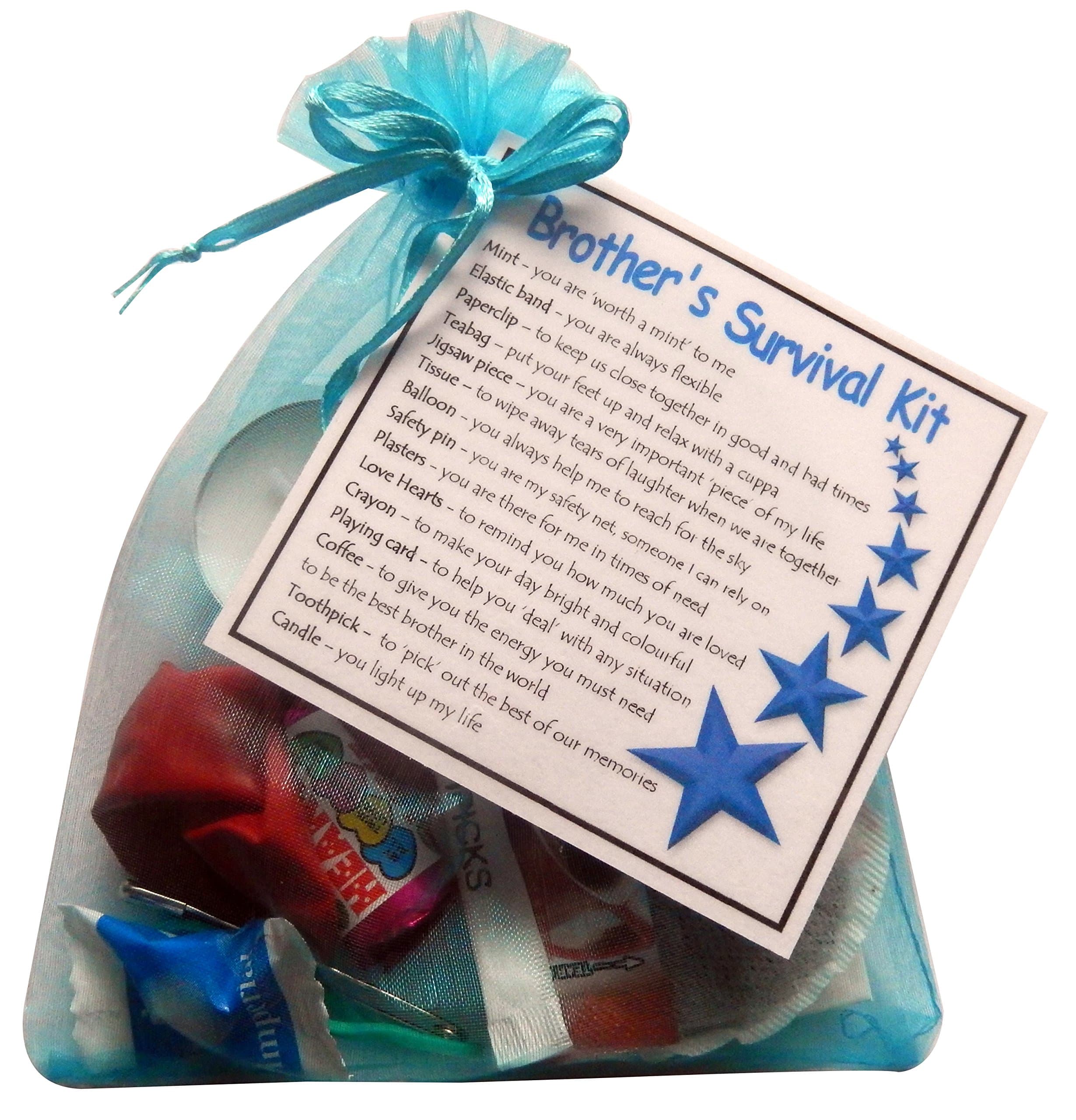 SMILE GIFTS UKBrother's Survival Kit (Includes Scraper, Fire Starter, Rope, Bottle Opener) - Great for Birthday or Christmas