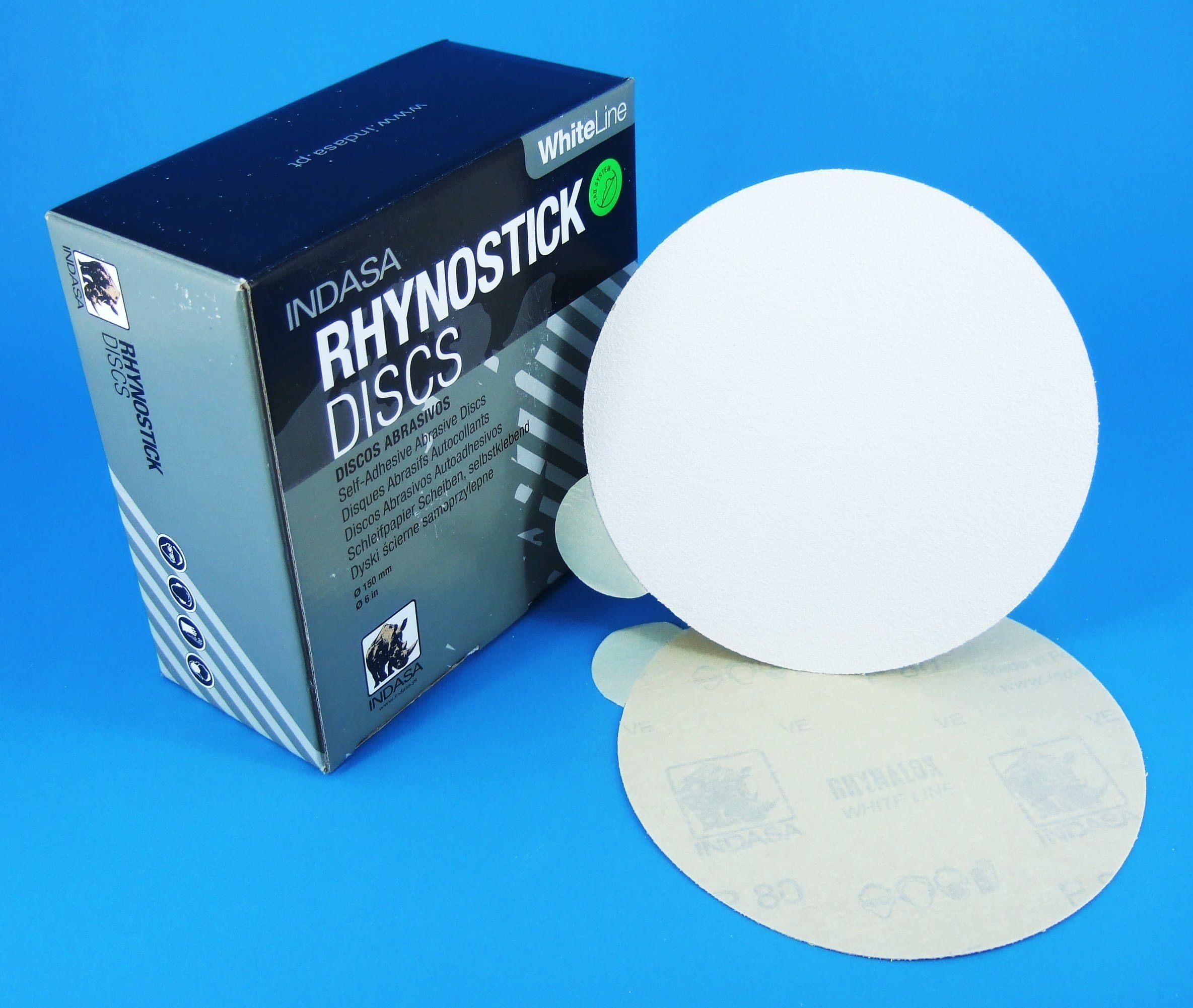 Indasa Rhynostick 150mm Plain Discs 120grit Sticky Pack 100