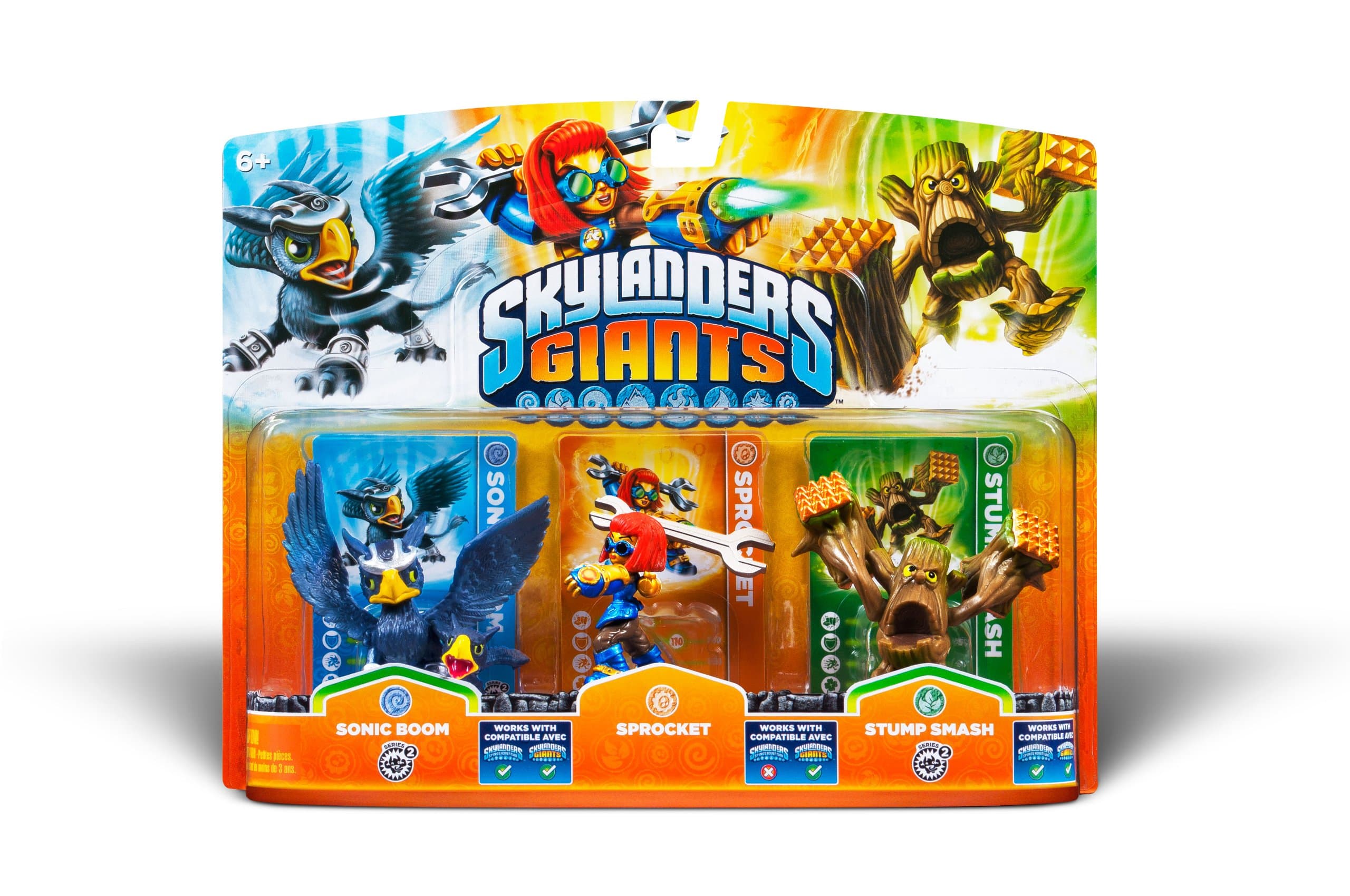 Activision Skylanders Giants 3 Pack Sonic Boom Sprocket Stump Smash