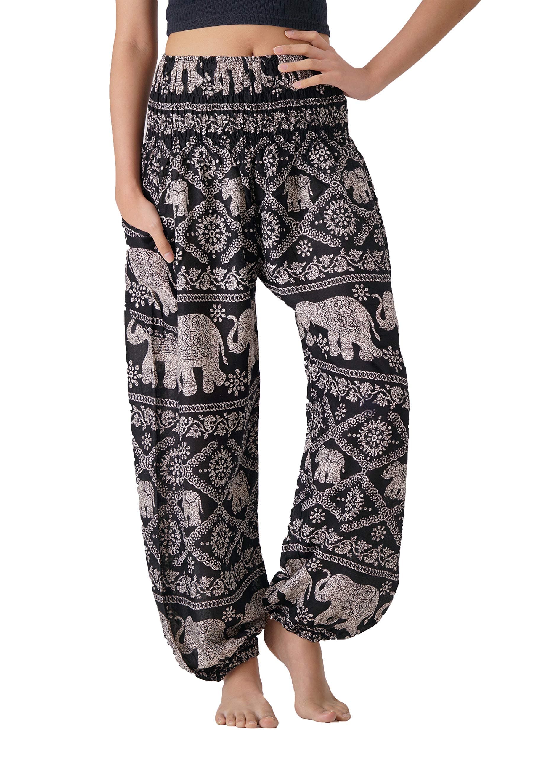 Harem Pants Women Yoga Boho Clothes with Pockets