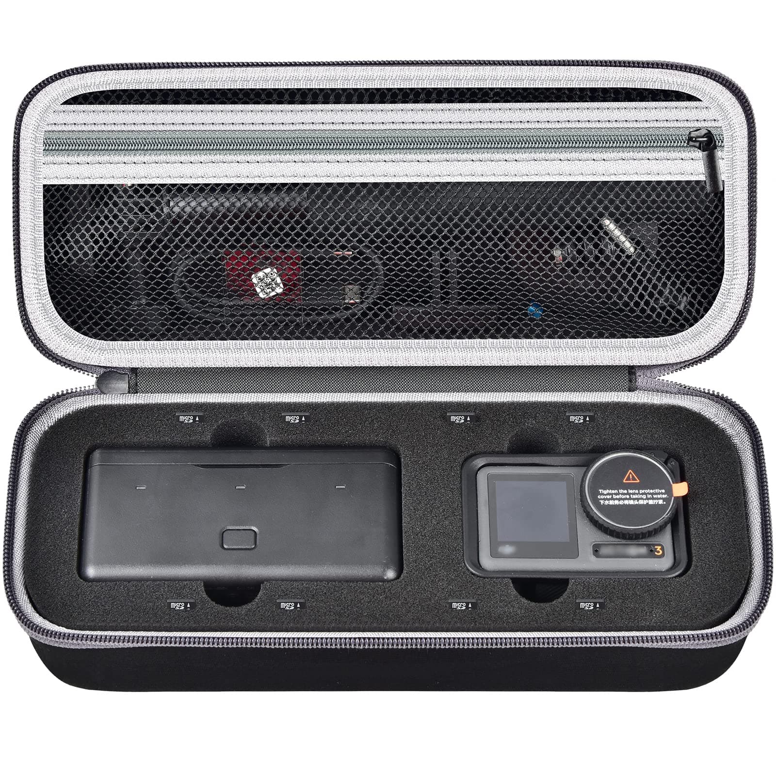 GWCASE Case Compatible with Dji Osmo Action 4 3 Adventure Combo - 4K Action Camera. Travel Storage Holder for Multifunctional Battery Case, Rod, USB Cable and Other Accessories (Box Only)