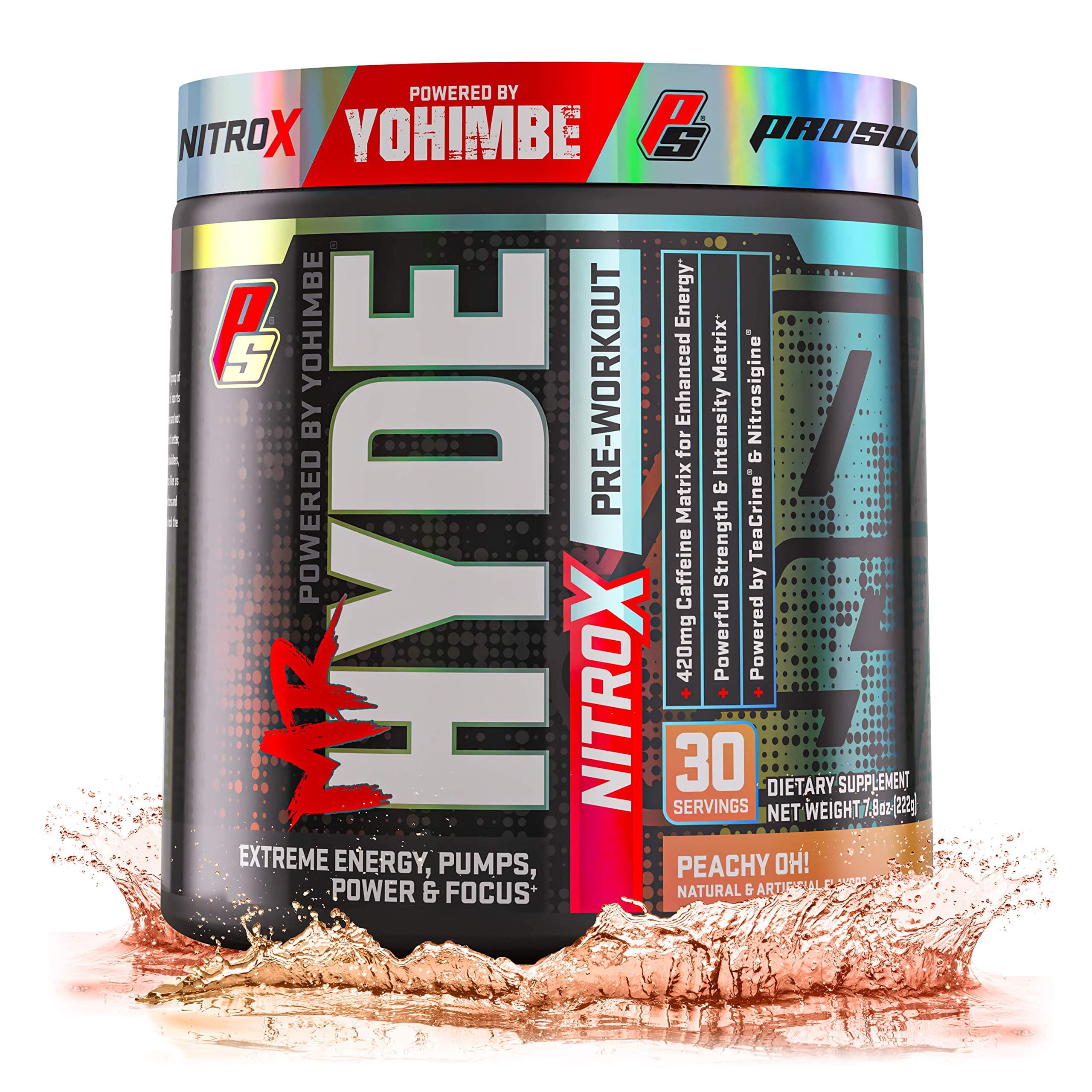 ProSupps Mr. Hyde NitroX Pre-Workout Powder Energy & Nitric Oxide Boosting Drink, Intense Sustained Energy, Pumps & Focus Powered by Yohimbe, Beta Alanine, Creatine & Nitrosigine, 30 True Servings