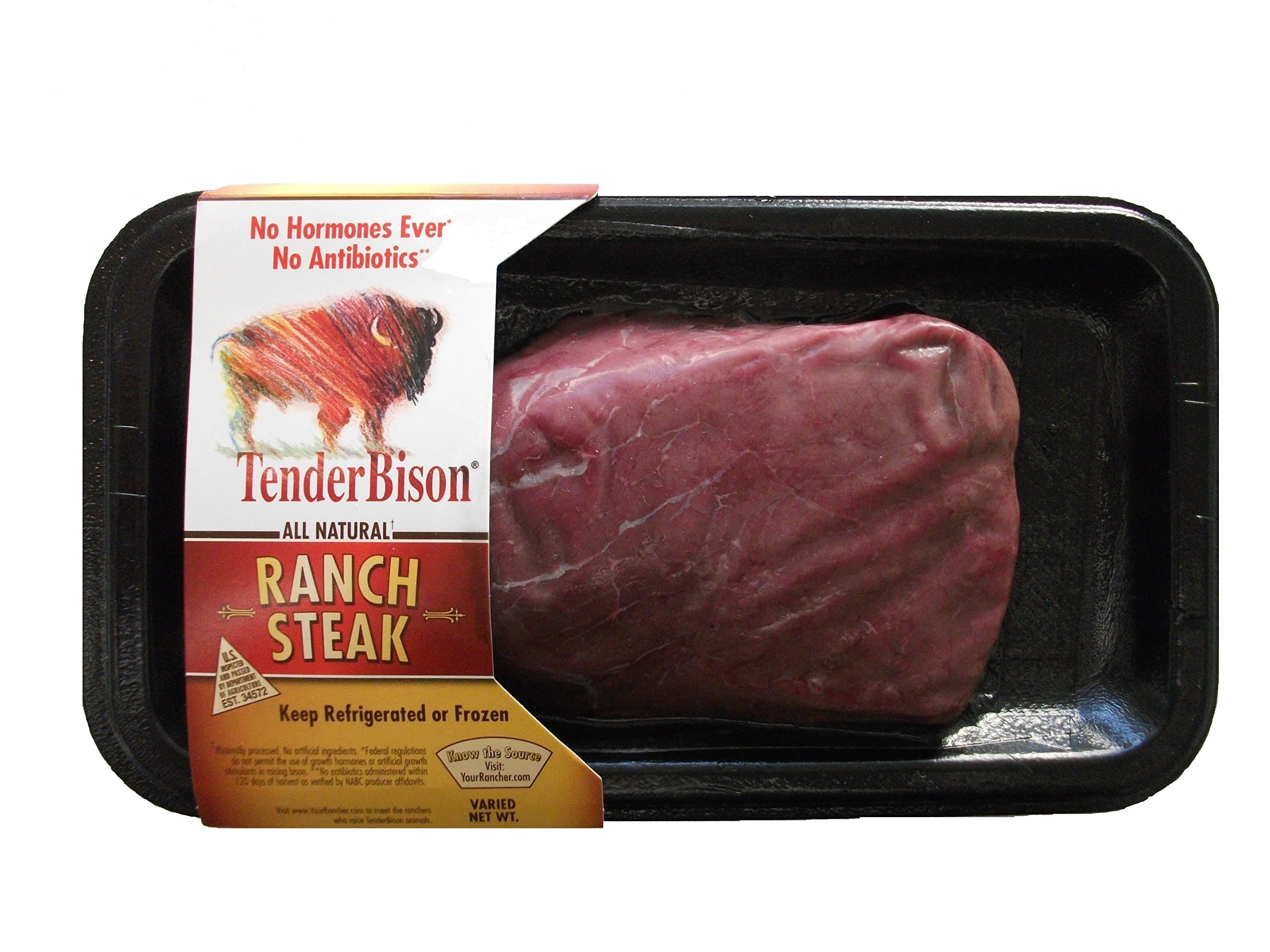 Bison ranch steak case of 12 (6-8 oz. avg) USDA inspected - TenderBison
