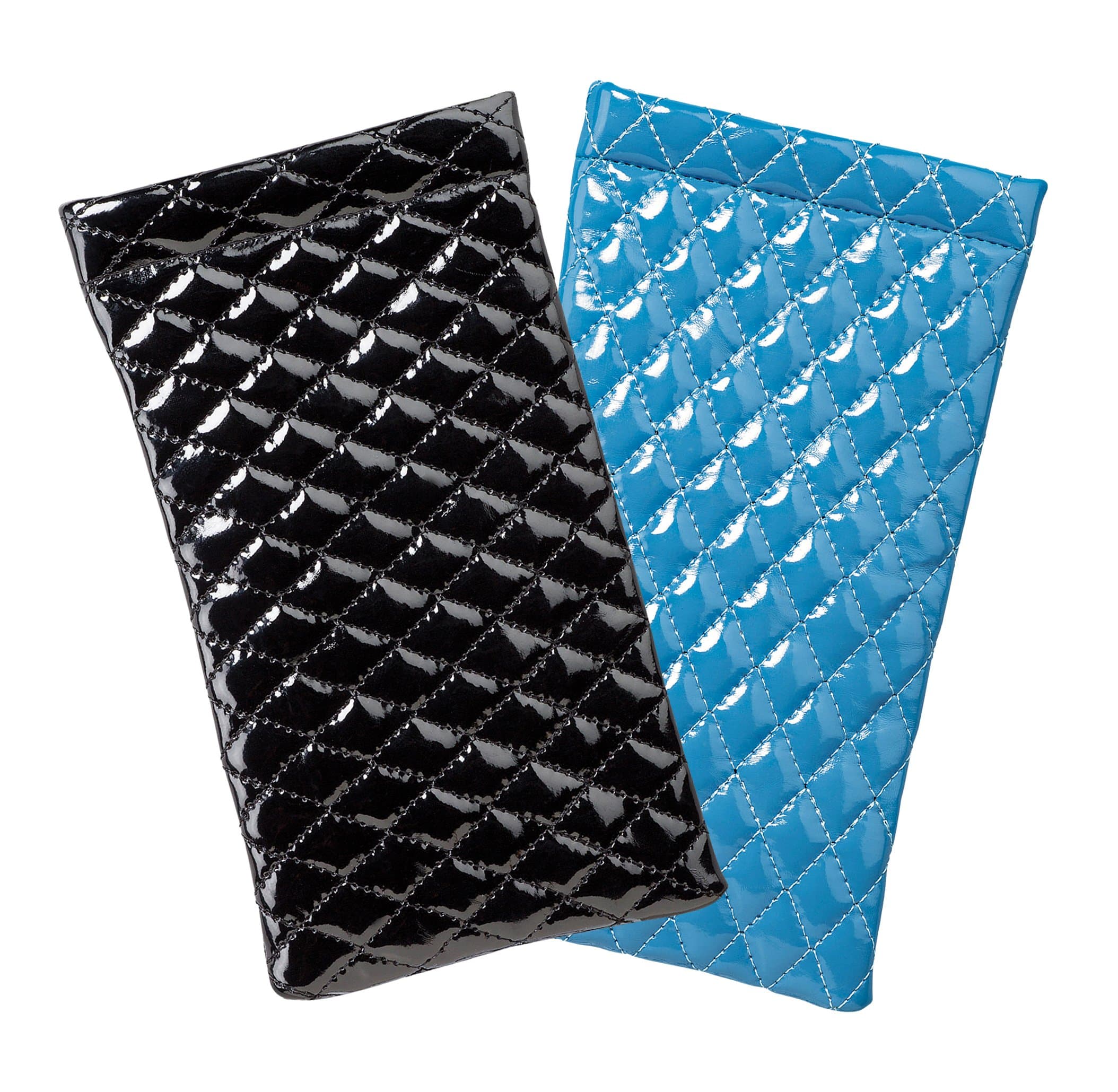 2 Pack Slip In Eyeglass Case Soft Squeeze Top Pouch For Women Men, Medium To Large Glasses