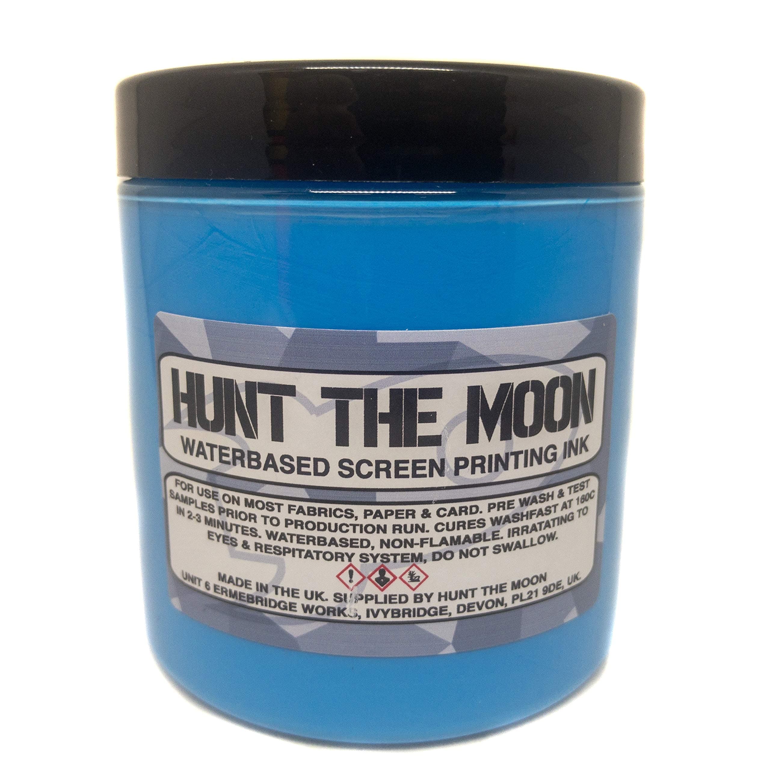 Screen Printing Waterbased Ink for Fabric Paper & Card - 240ml - Ibiza Blue