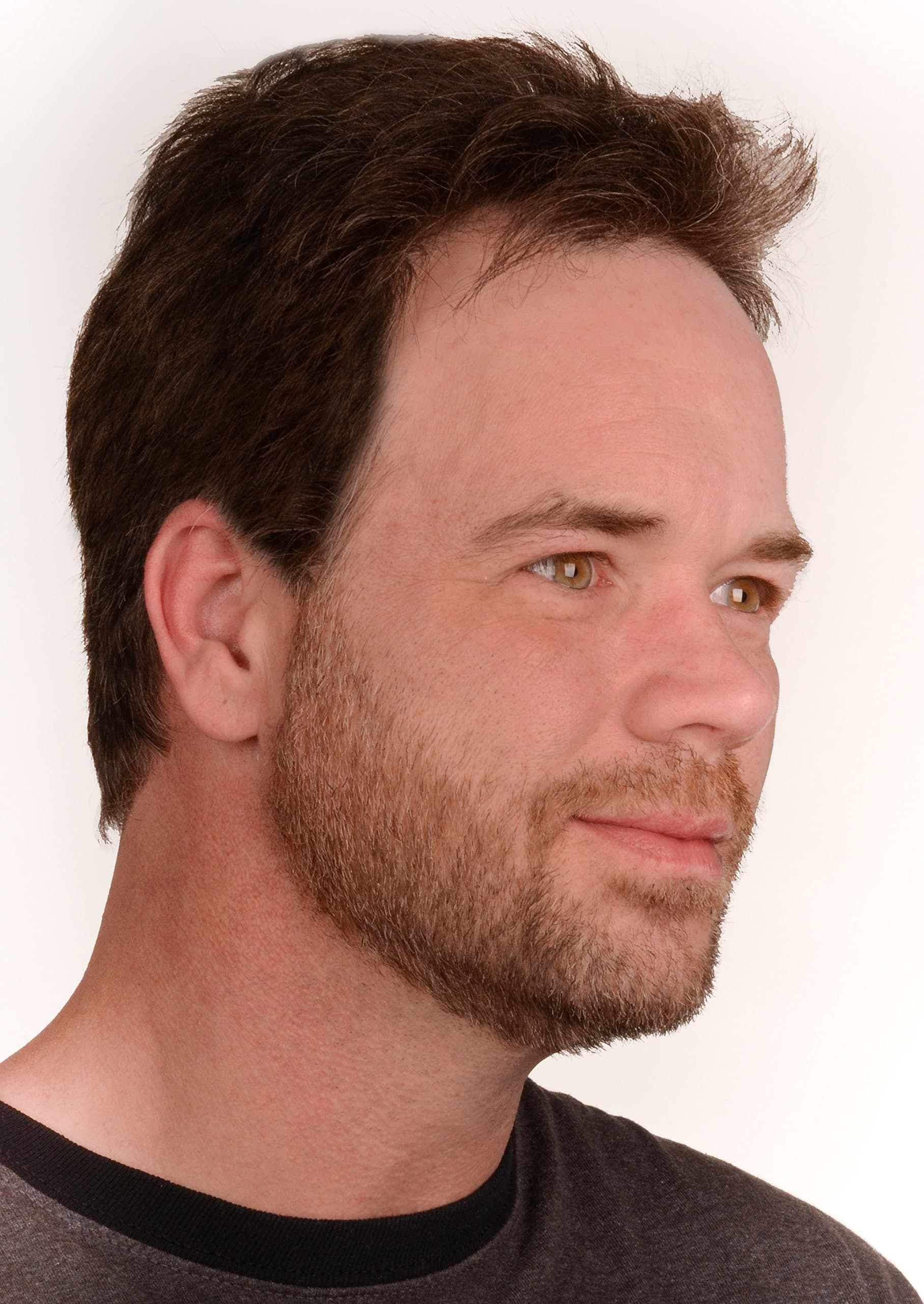 The Younger Looking Beard (Medium Brown) Beard and Mustache Darkener. Non Allergenic. 1 Minute Brush On