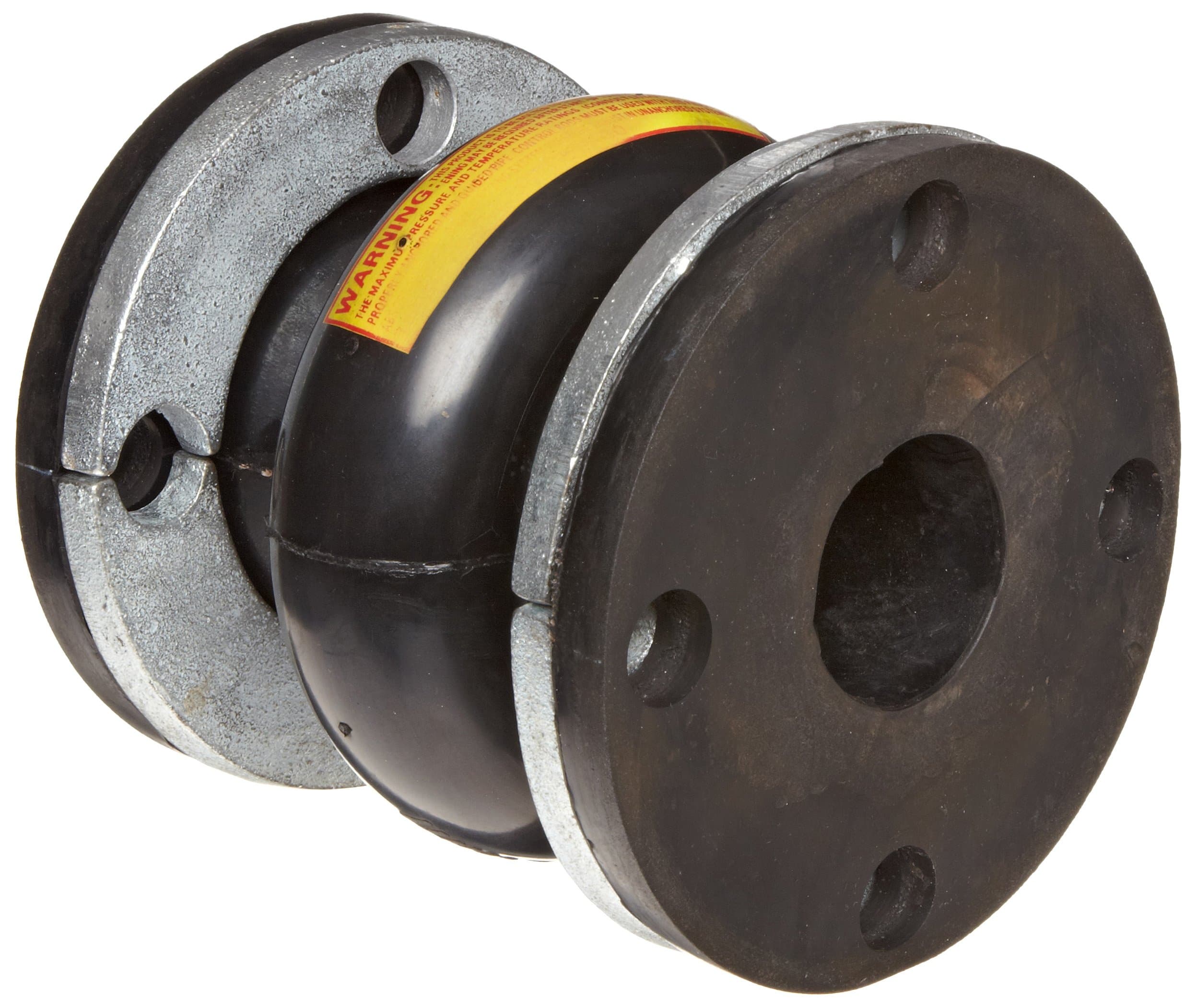 1000T Rubber Spool Expansion Joint, 2" ID x 6" Length
