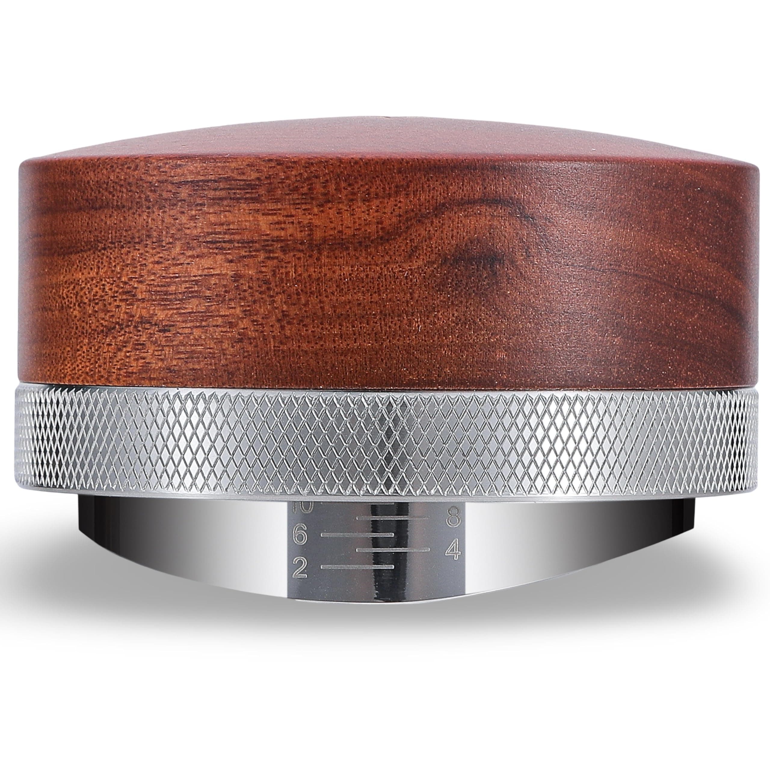 KNODOS 51.5mm Espresso Distribution Tool for La Pavoni Post Millenium Models Wooden Coffee Distributor Adjustable Depth Stainless Steel Espresso Leveler