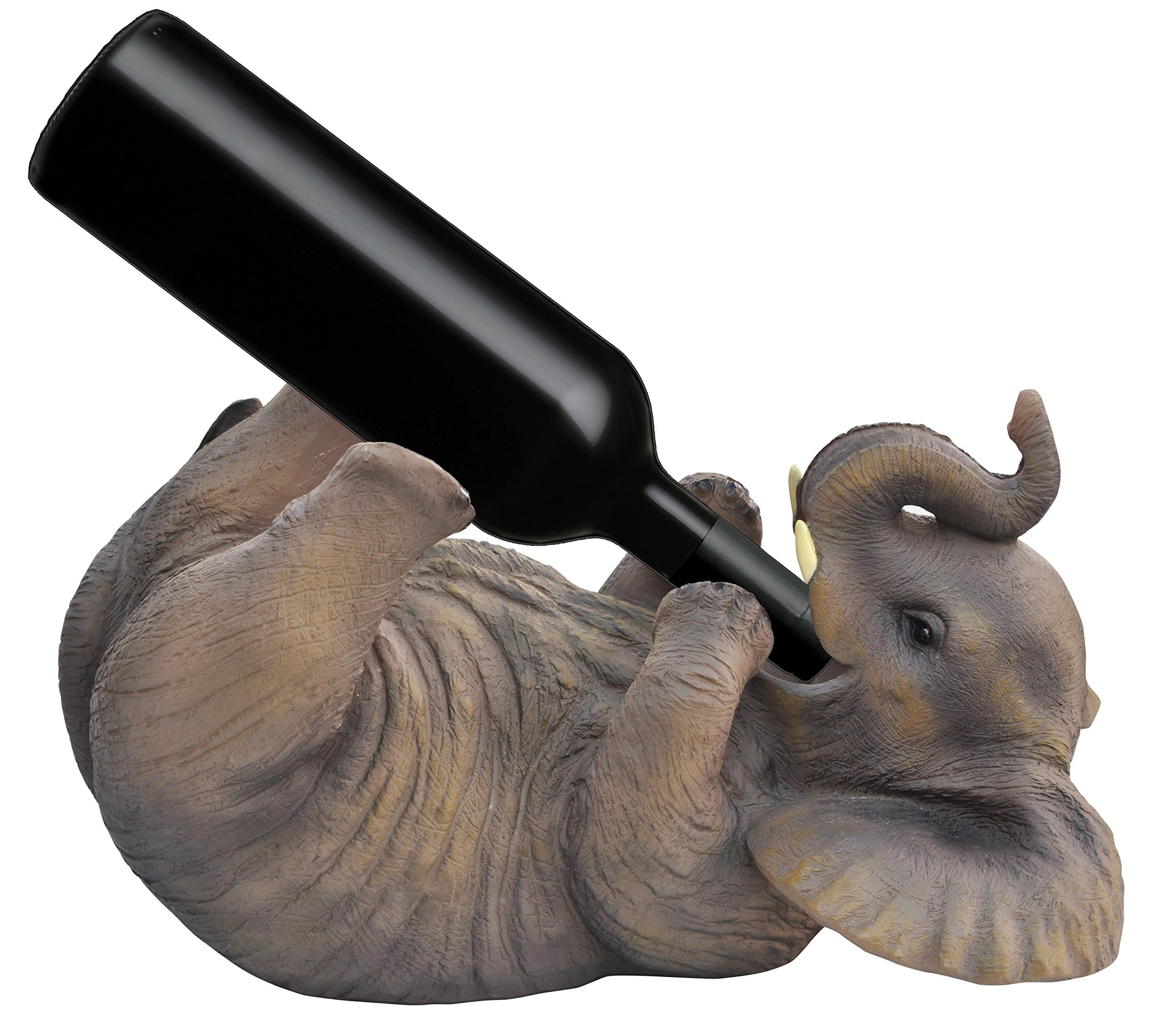 Whimsical Elephant Tabletop Wine Bottle Holder - By Hilarious Home