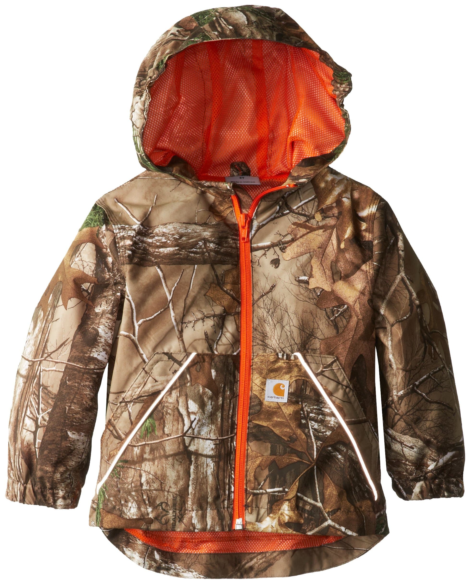 Carhartt Little Boys' Packable Camo-Print Hooded Rain Jacket
