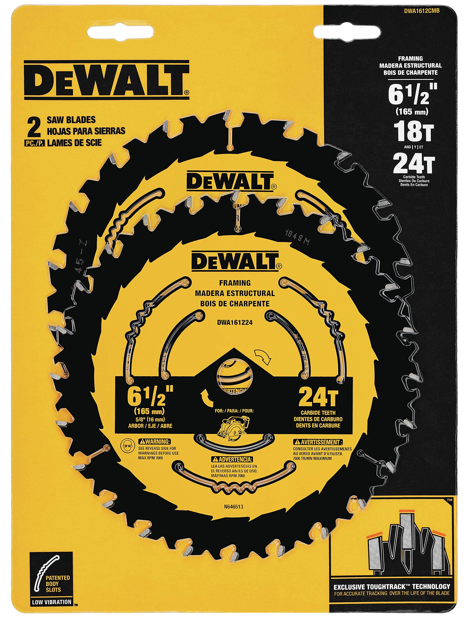 DEWALT Circular Saw Blade, 6 1/2 Inch, 40 Tooth, Framing (DWA161240)