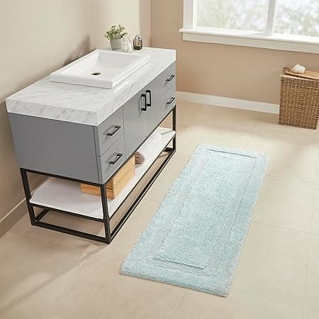 ChesapeakeOlympia Misty Blue Bath Runner (24" x60")