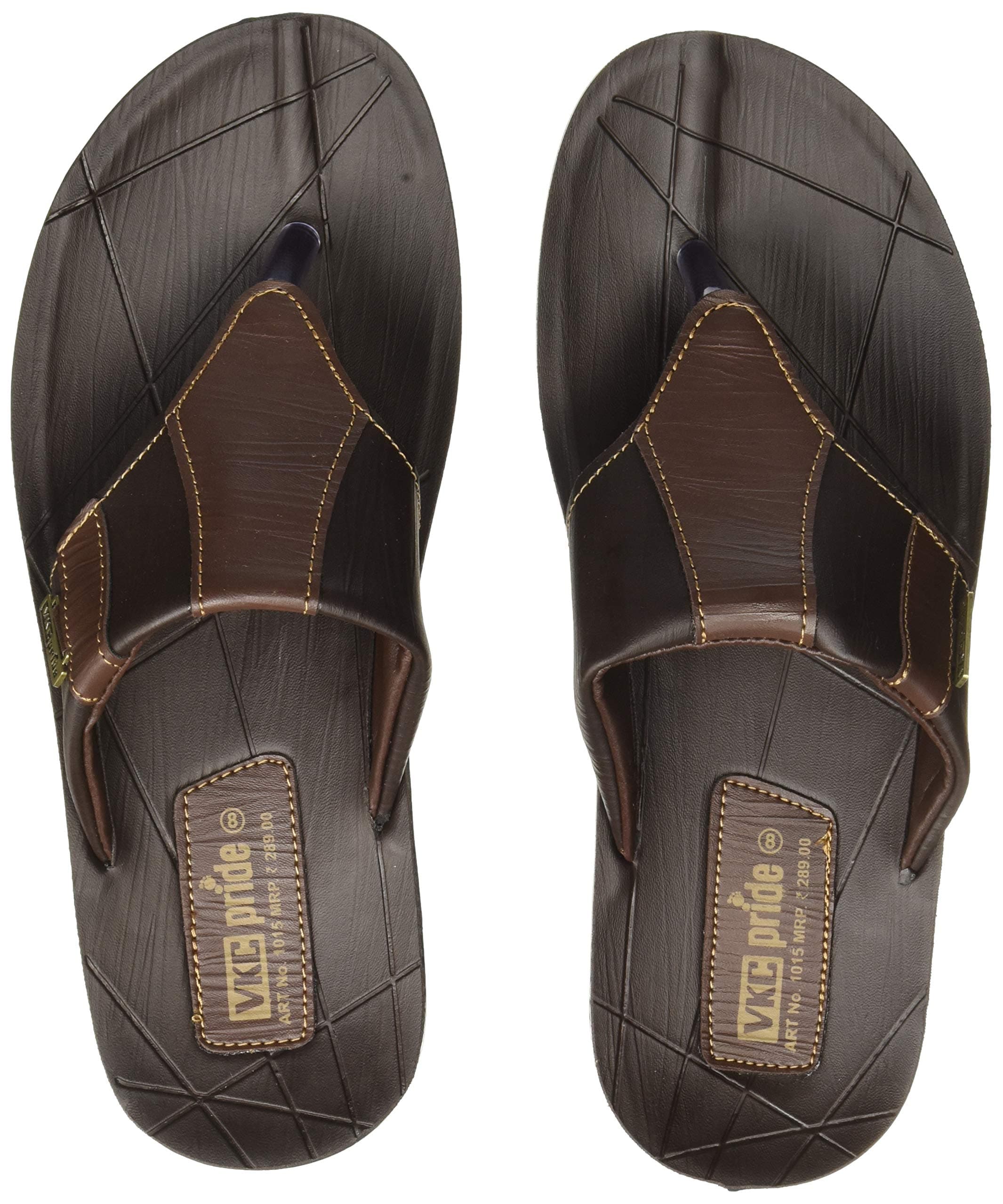 VKC Pride Men Brown Flip-Flops-8 UK (42 EU) (8 US) (2000198008BRN)