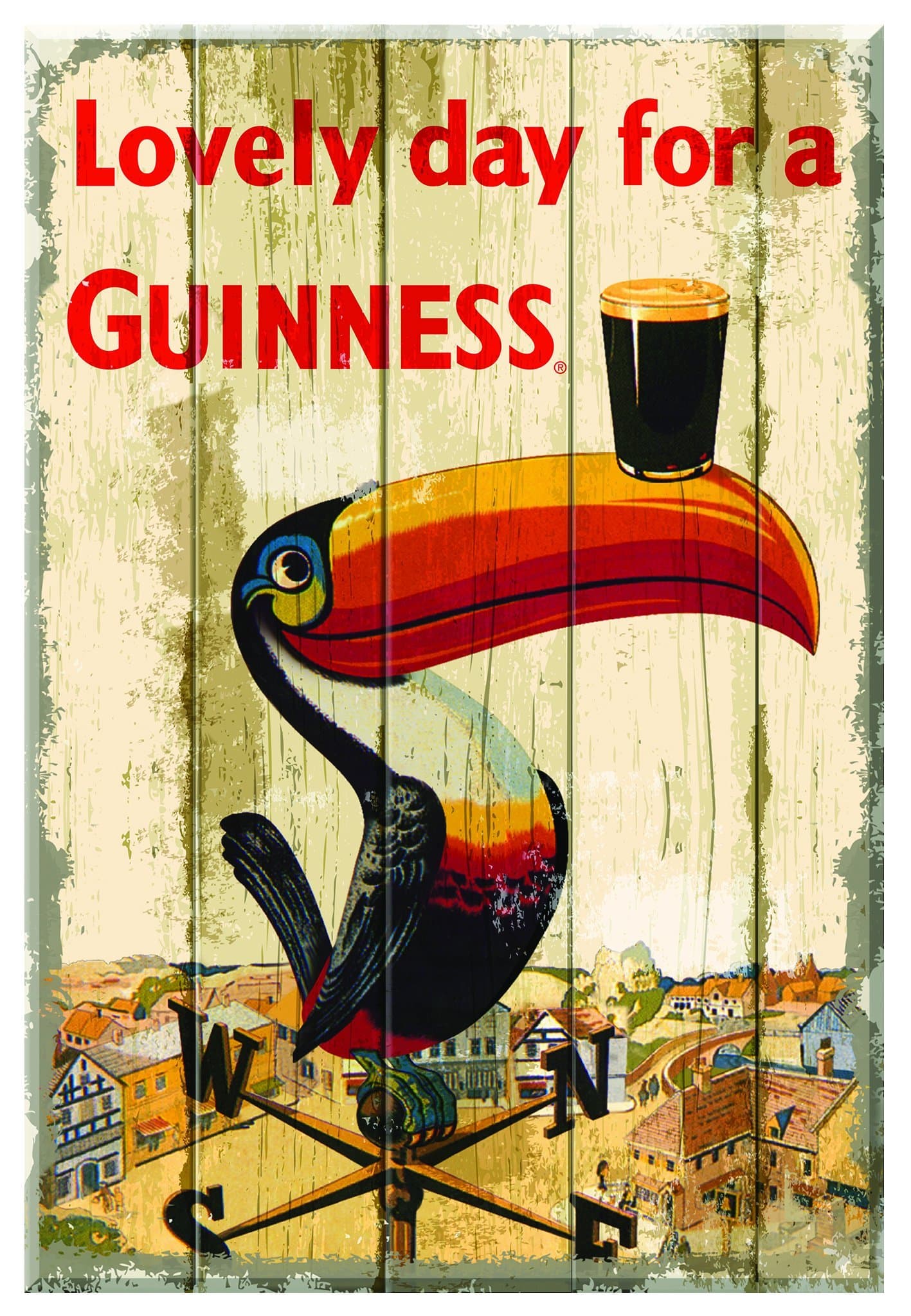 Guinness Toucan Wallart Wooden