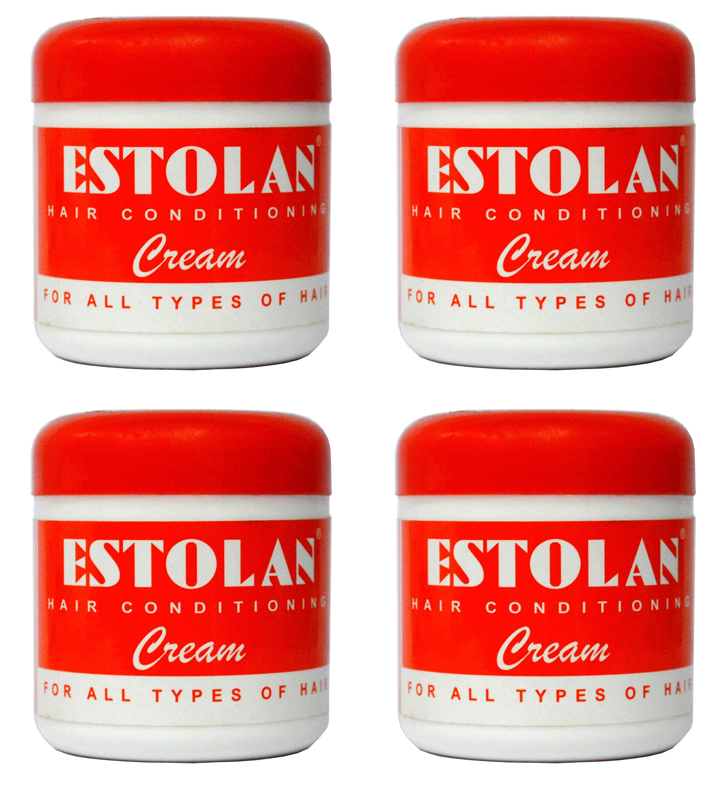 Estolan Hair Conditioning Cream JAR designed by German experts with added minerals and special long lasting cool aqua fragrance (100 G x 4)