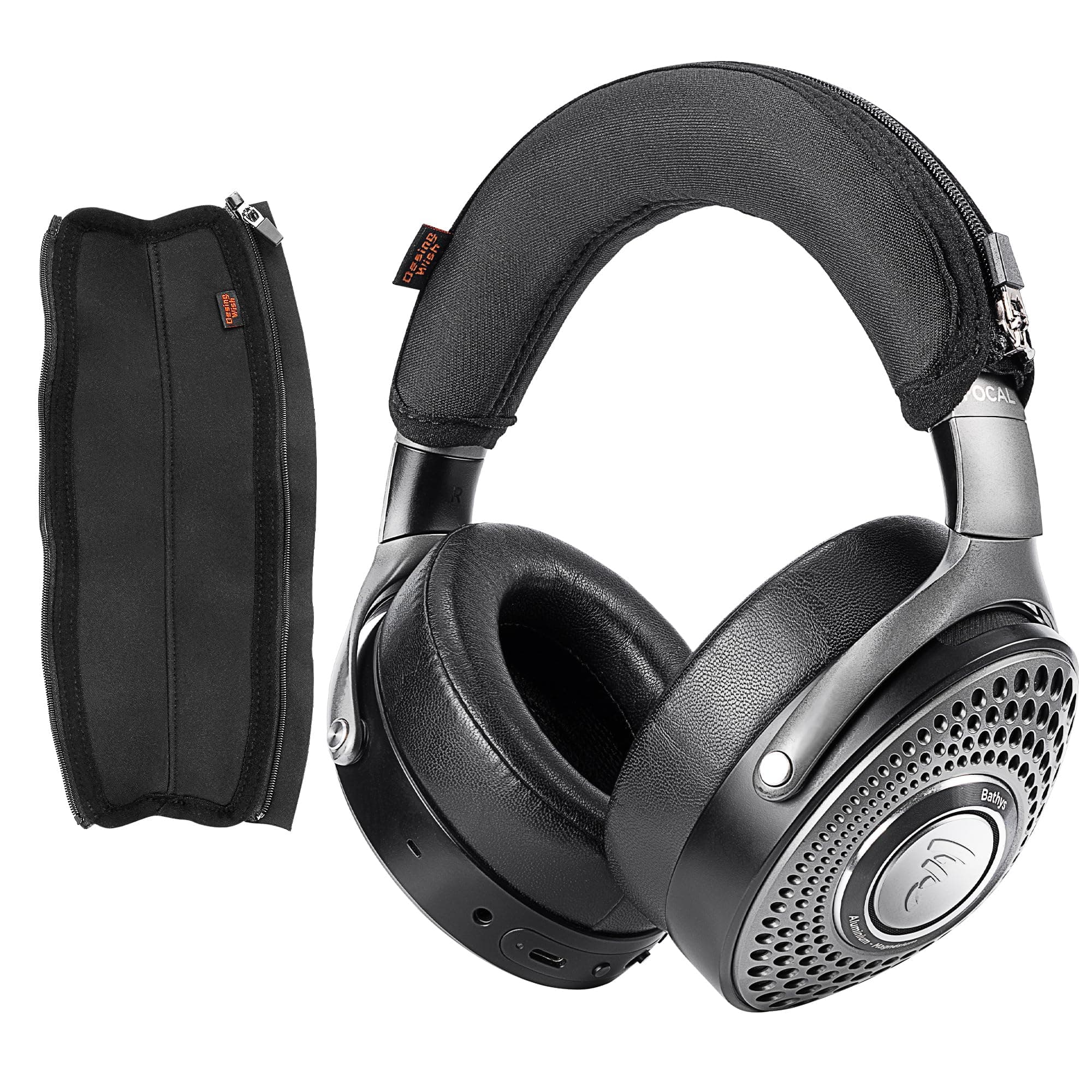 Desing Wish Bathys Protective Headband Cover Compatible with Focal Bathys Headphone Thicker Sports Fabric Replacement Headband Cushion Pad Cover Headphone Protector (Black)