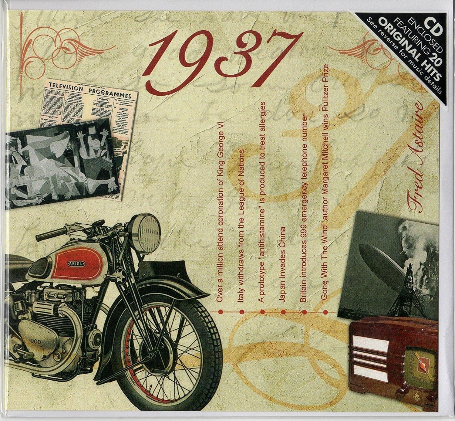 1937 The Classic Years 20 Track Cd Greetings Card
