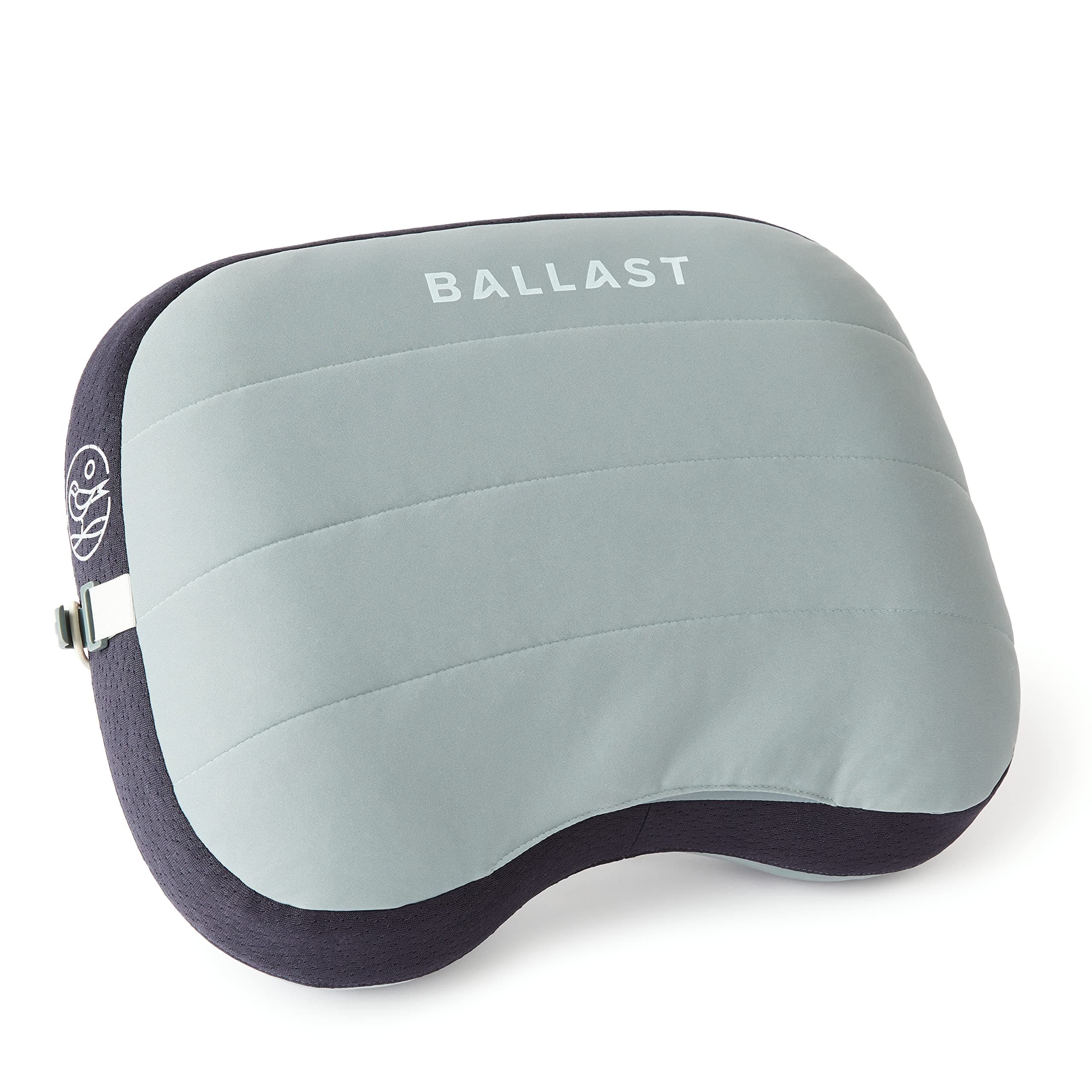 Ballast Beach Pillow - Comfortable, Durable & Compact, Patented Sand Pouch to Stay on Windy Beach for Beach, Pool, Camping, Festivals, Travel (Moonlight Gray)