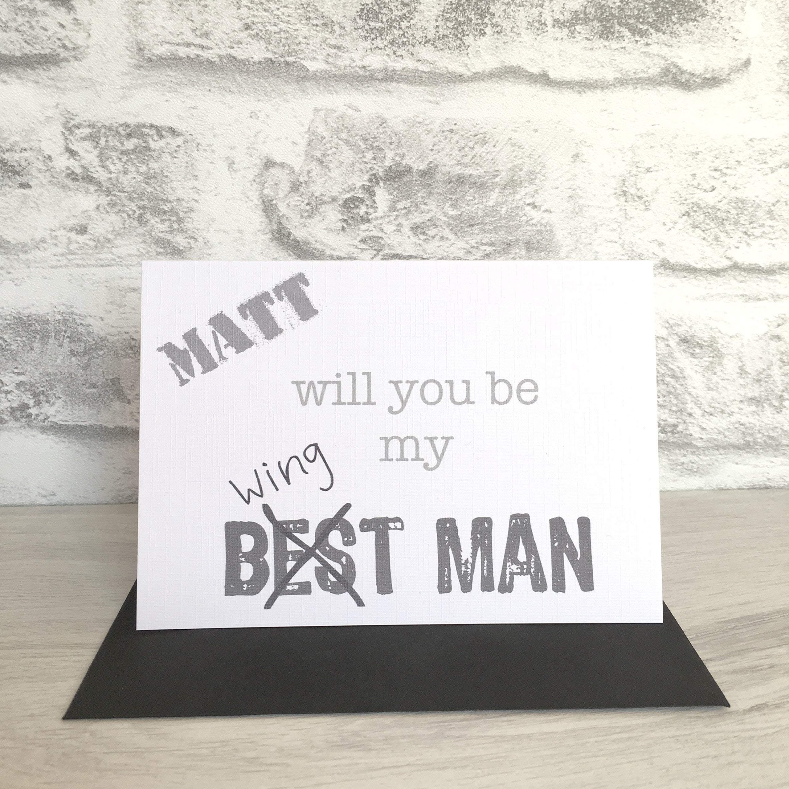 Will You Be My Best (Wing) Man Card