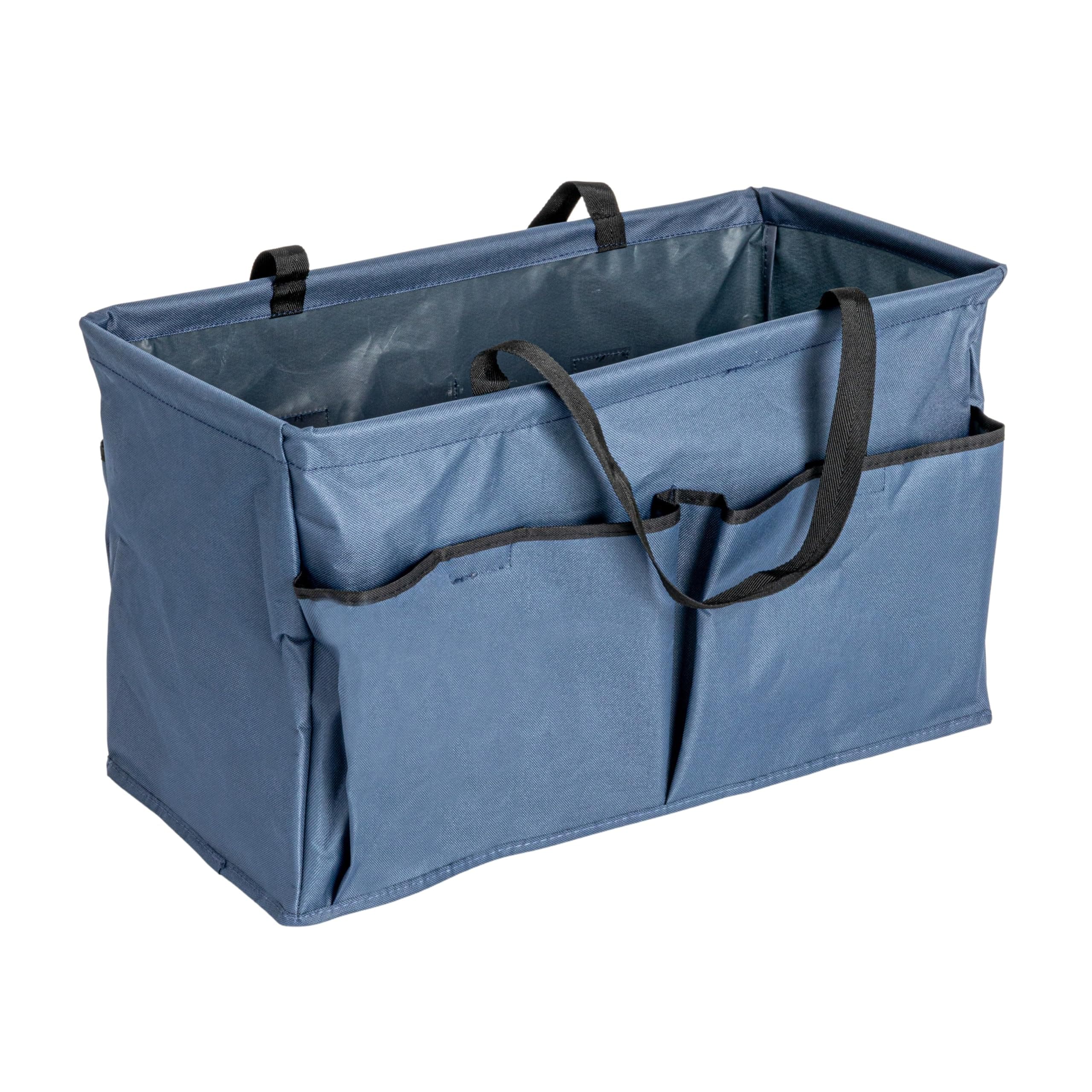 Household Essentials Blue Krush Container All-Purpose Utility Tote with Pockets