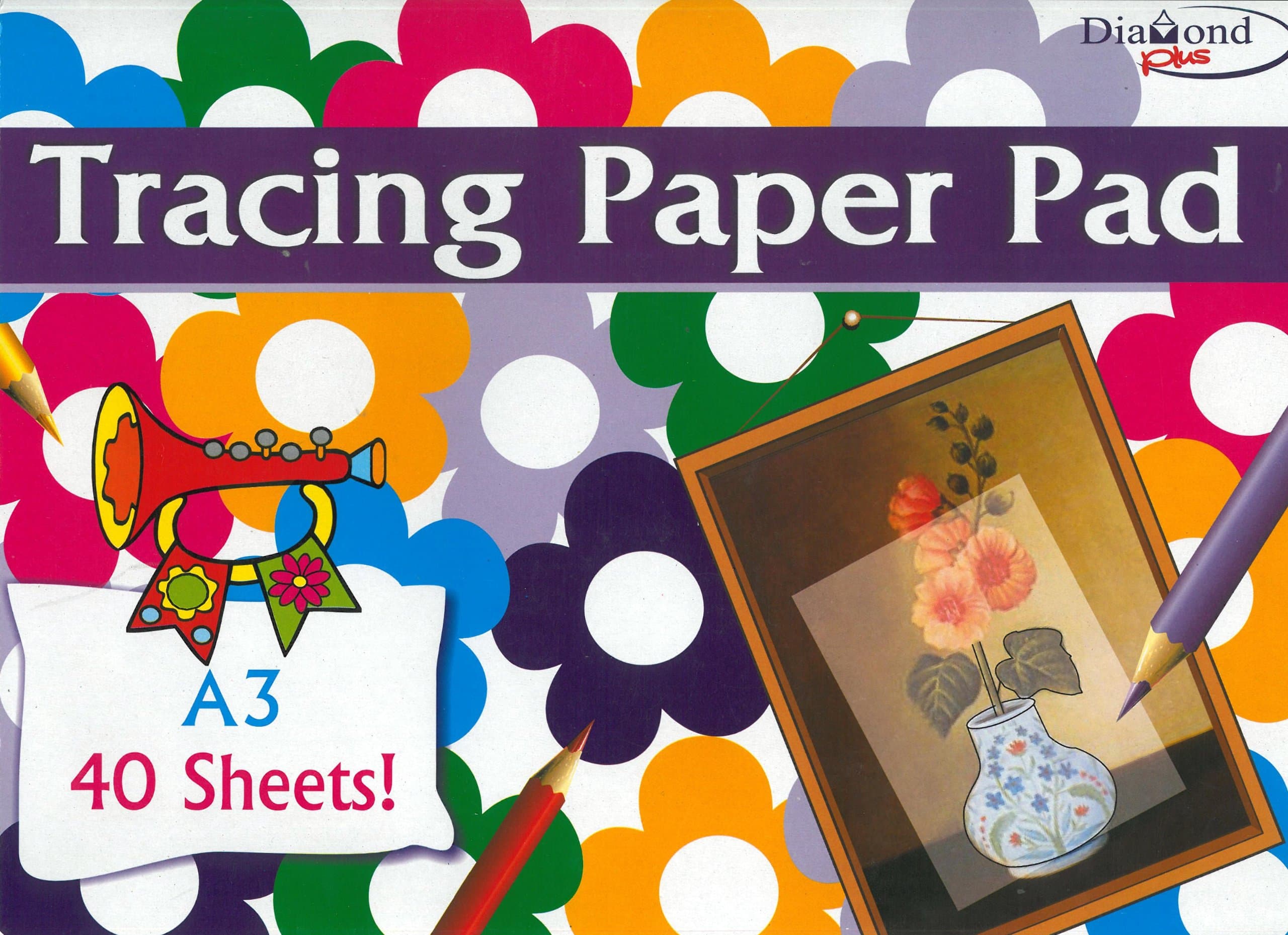 DIAMOND PLUS A3 40 Sheets Tracing Paper Pad